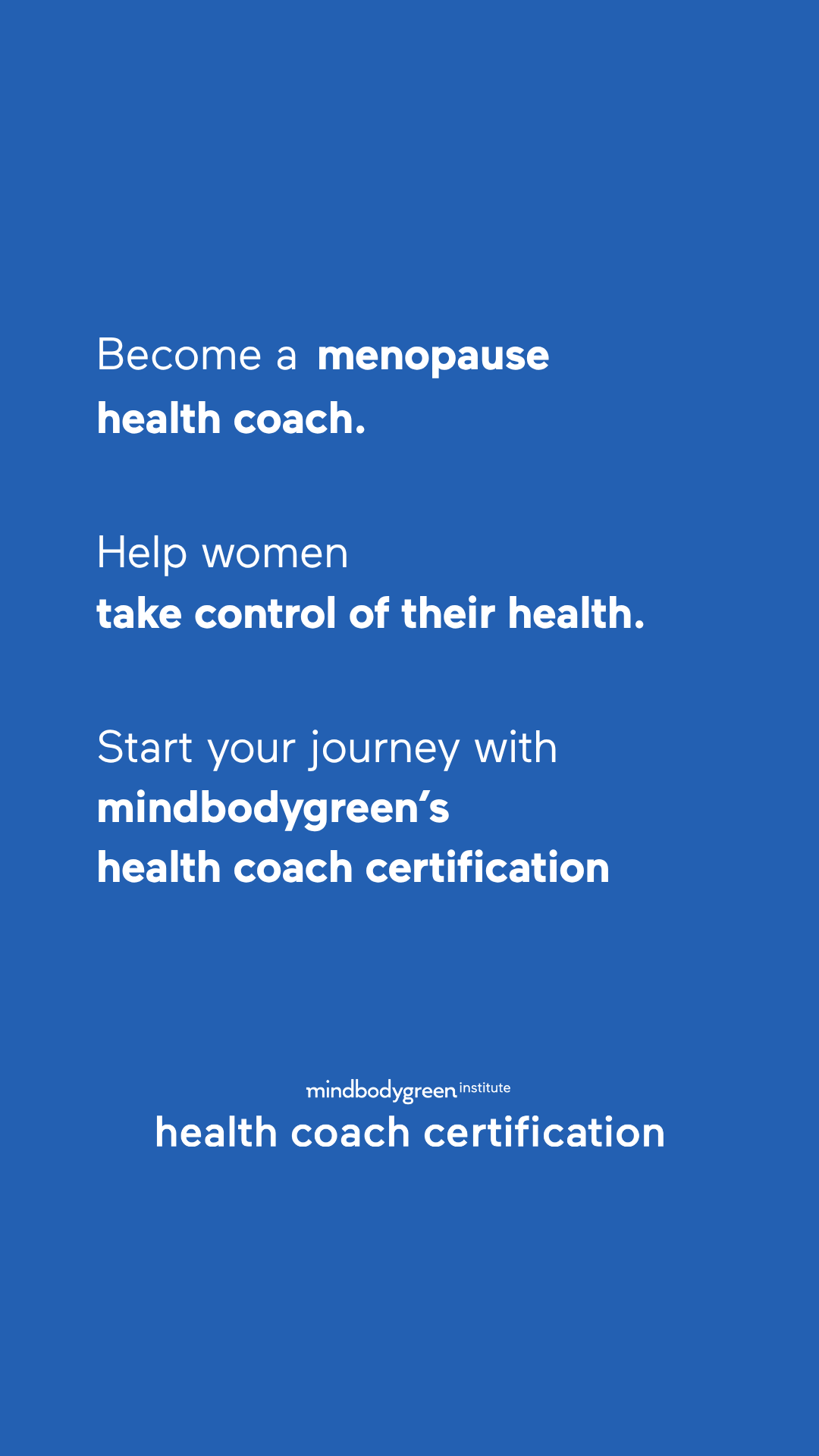 mindbodygreen Institute Facebook ad