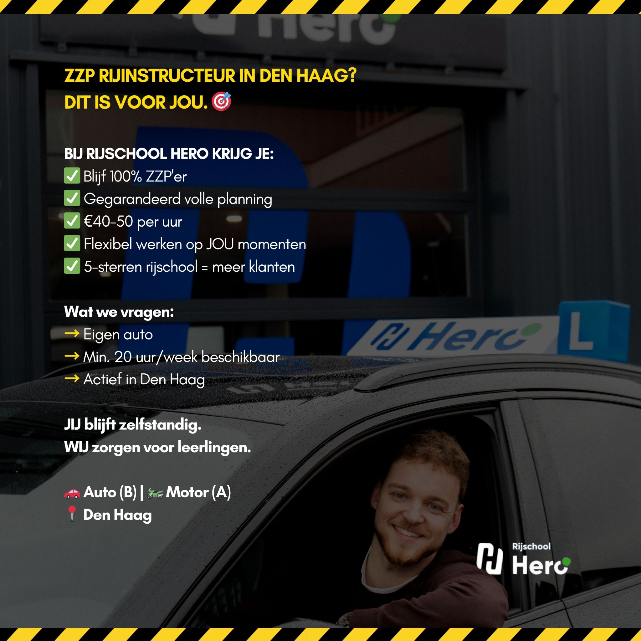 Rijschool Hero Facebook ad from Mar 26, 2026