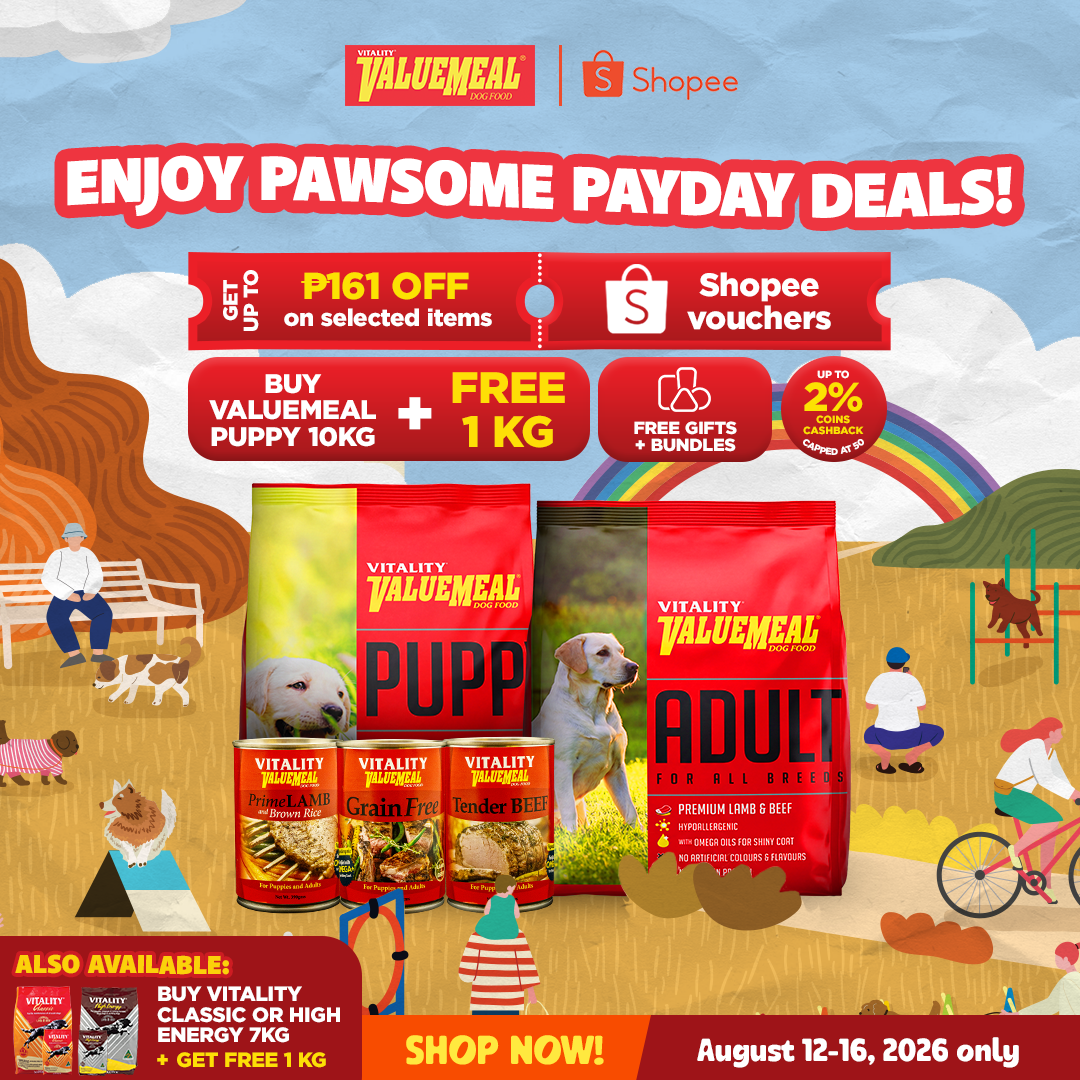 ValueMeal Dog Food Ph Facebook ad: UP TO P161 OFF