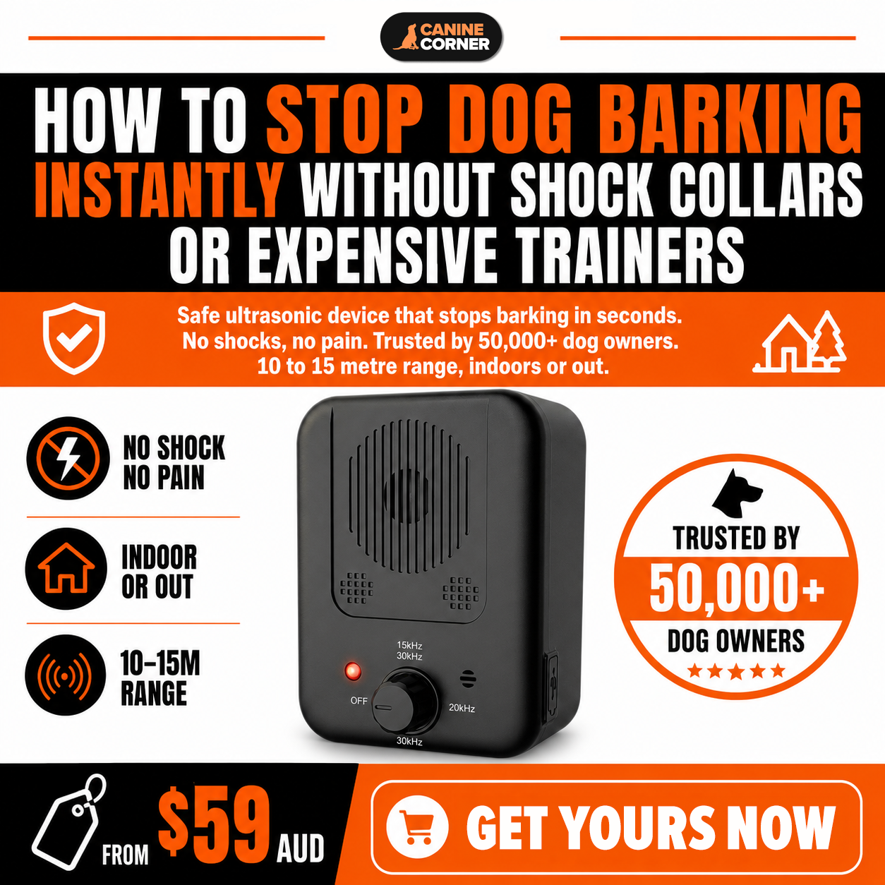 Canine Corner Australia Facebook ad