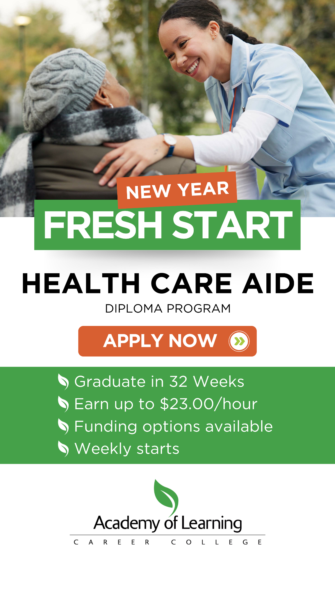 Academy of Learning Career College - AB Facebook ad from Jan 18, 2026