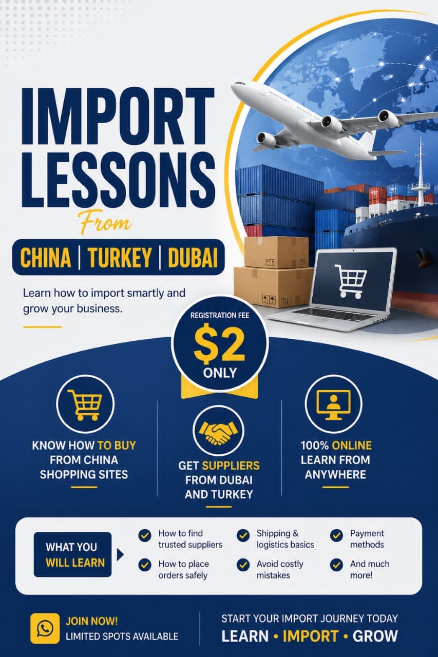 Stability Attachment Facebook ad: CHINA, TURKEY AND DUBAI IMPORT LESSONS AT ONLY…