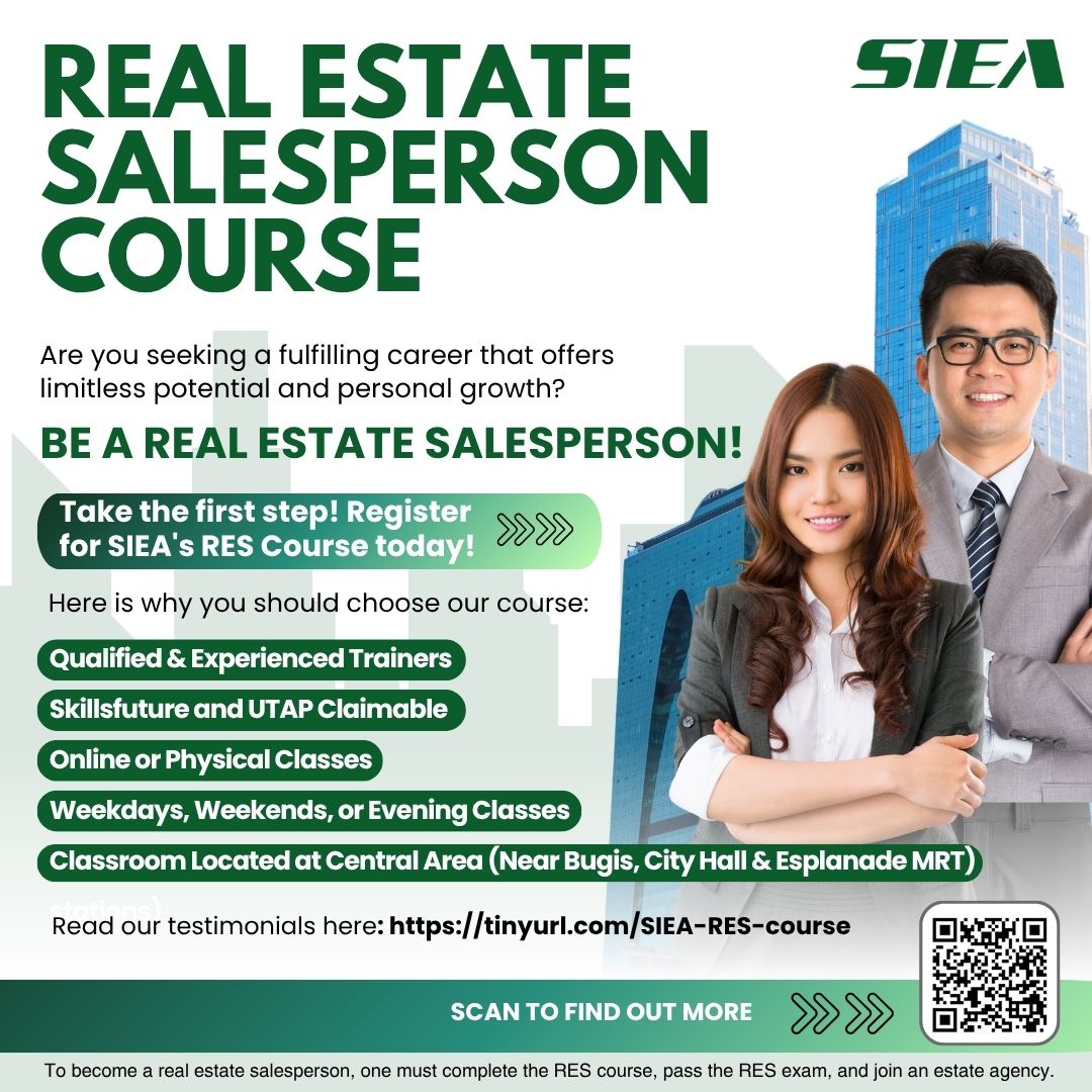 Singapore Institute of Estate Agents - SIEA Facebook ad: SIEA's RES Course!