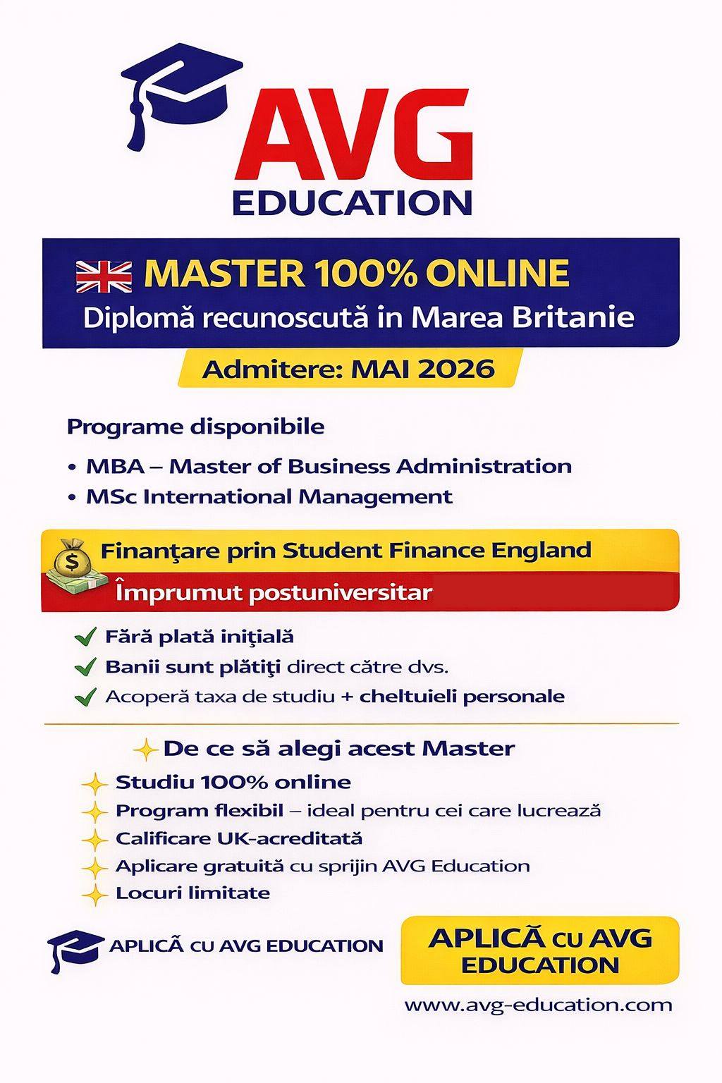 University Admission Facebook ad: 𝐀𝐕𝐆 𝐄𝐃𝐔𝐂𝐀𝐓𝐈𝐎𝐍