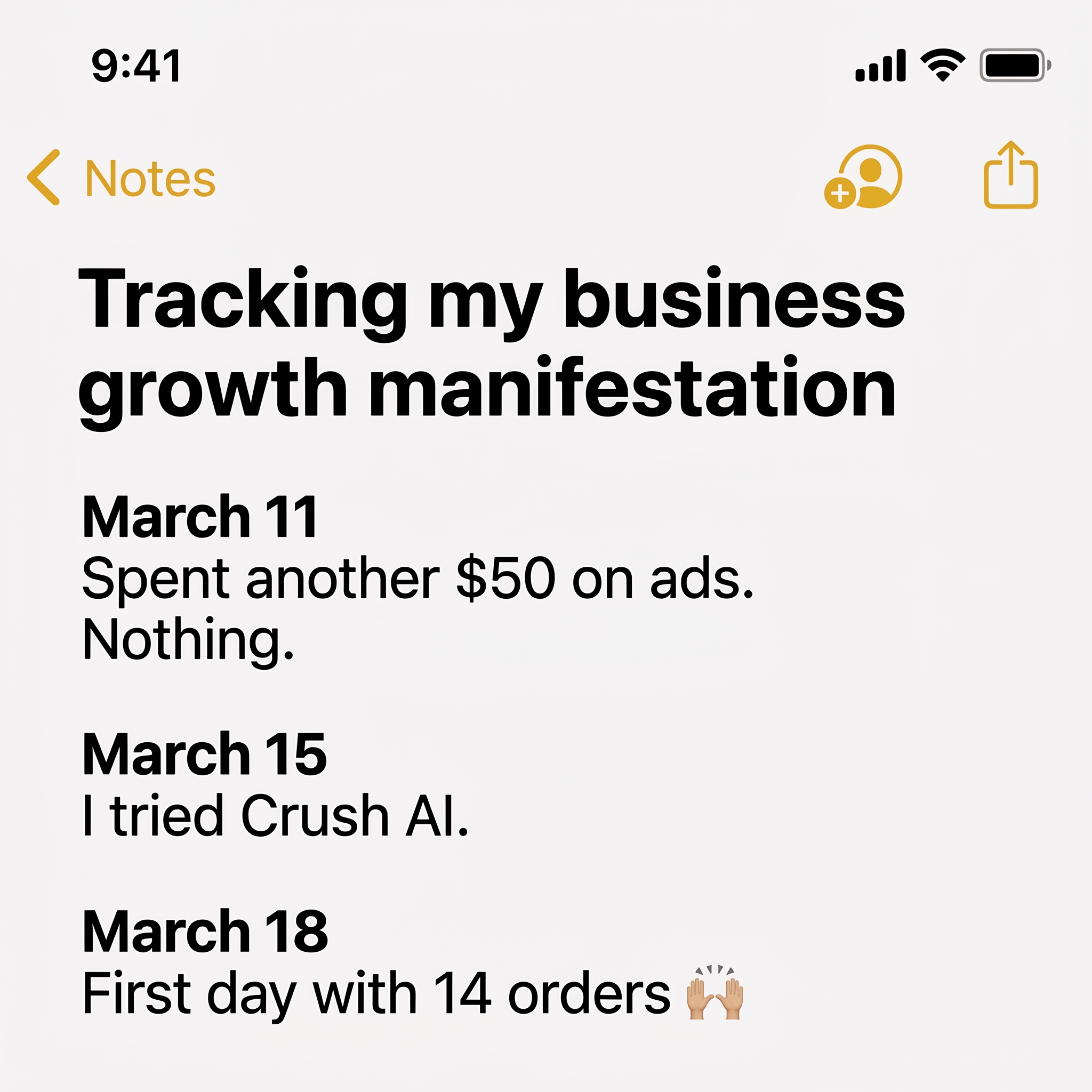 trycrush.ai Facebook ad