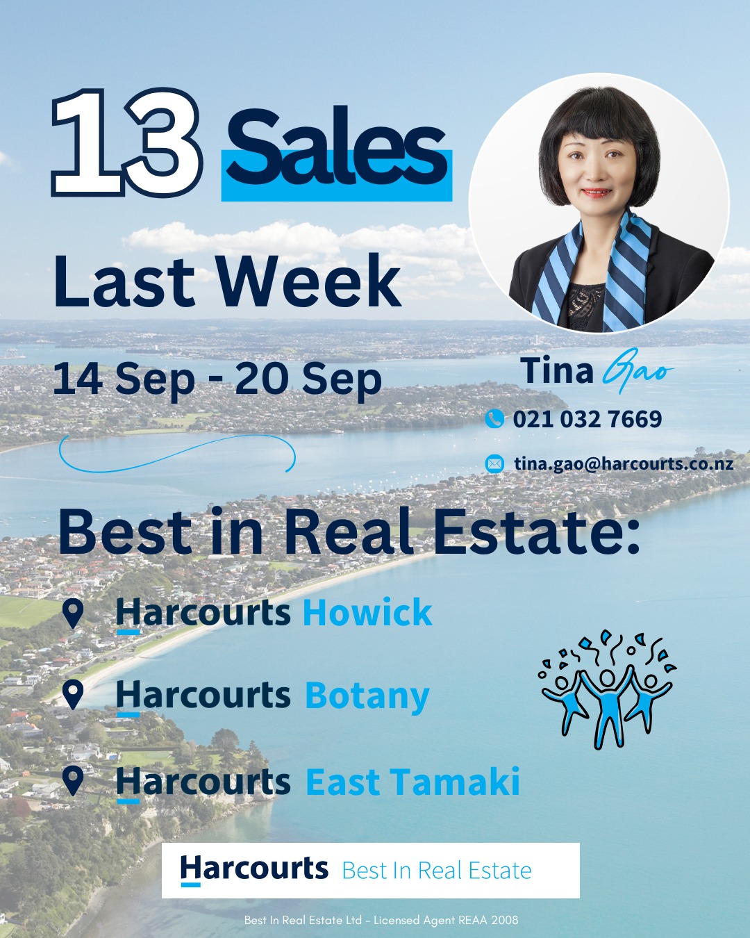 Tina Gao-Team Tina Real Estate Facebook ad: Free Appraisal | Harcourts Howick | Team Tina | Best in…