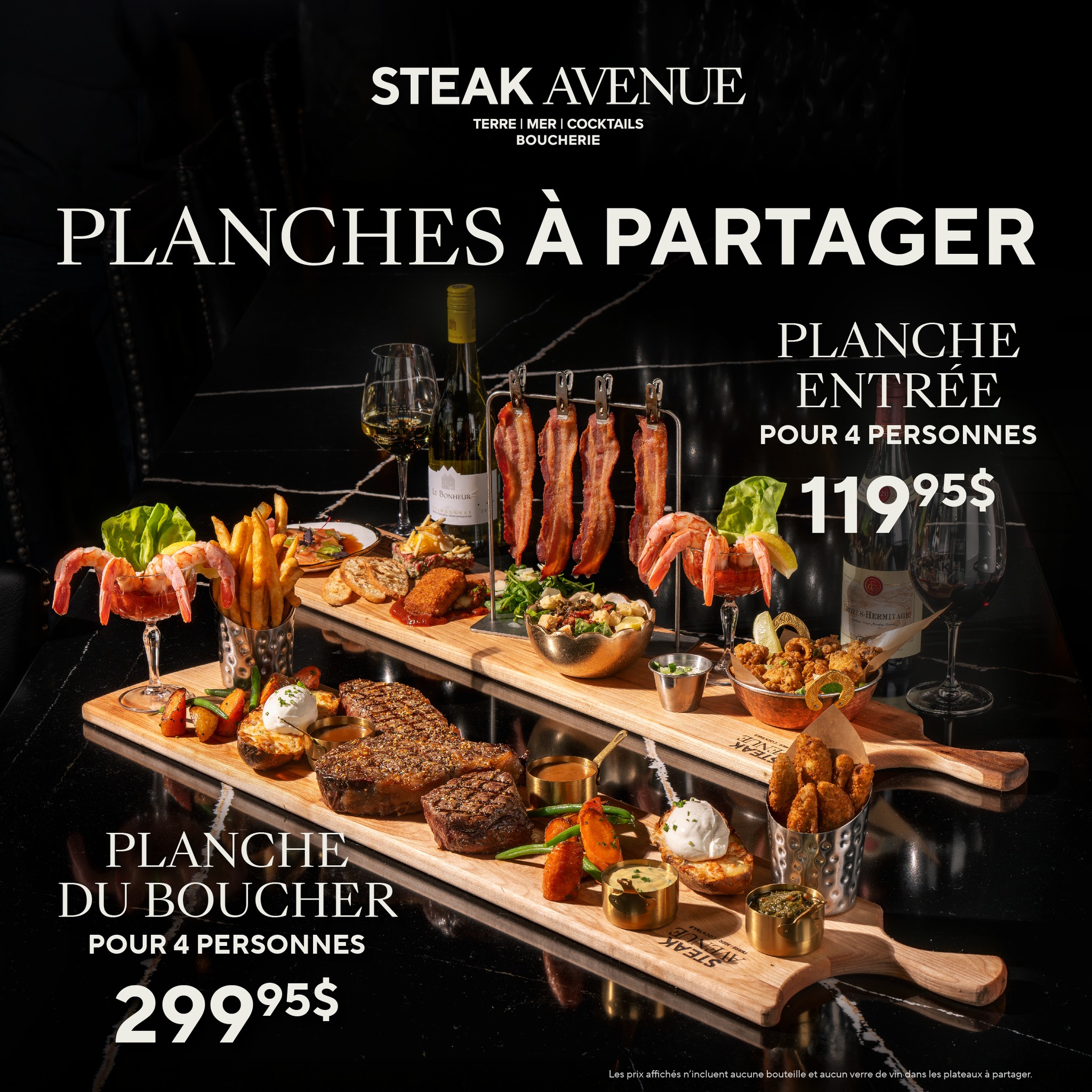 Steak Avenue Facebook ad: Le plaisir de partager au Steak Avenue