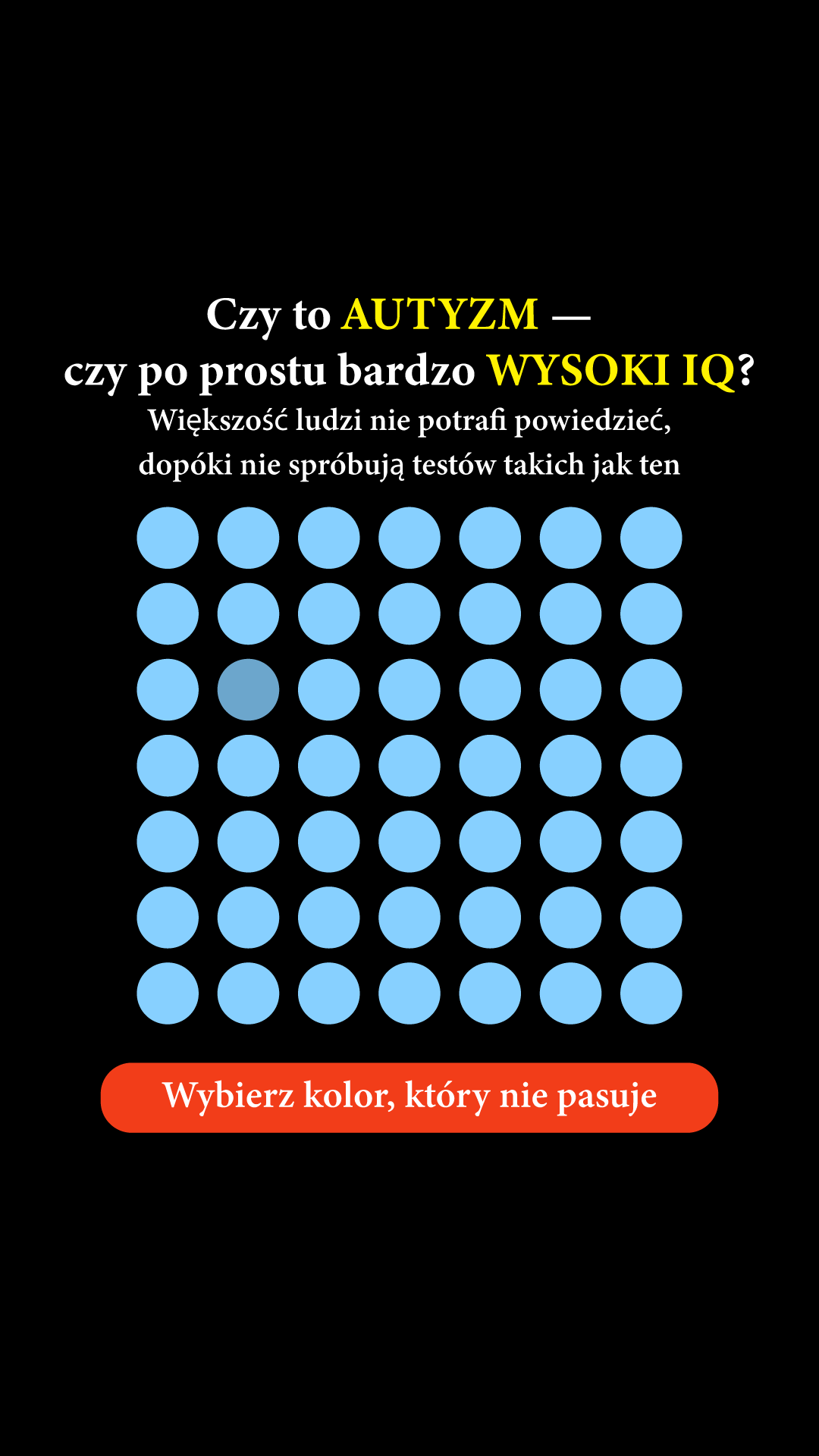 International IQ test Facebook ad