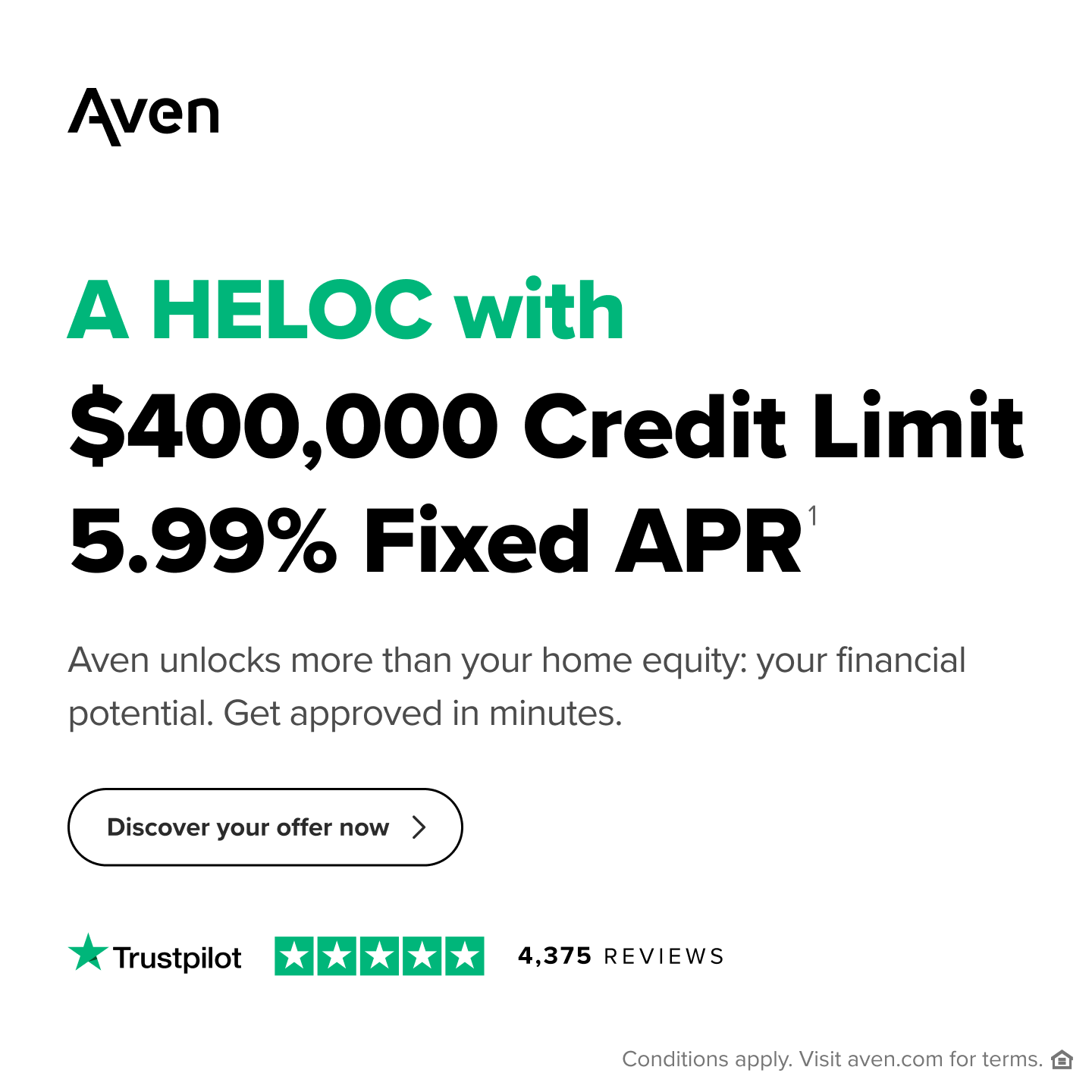 Aven Facebook ad