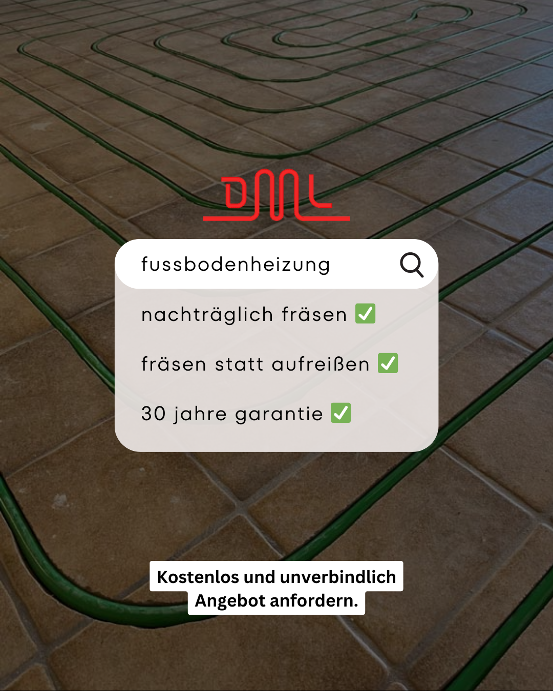 DML Fußbodenheizung - Nachträglich fräsen Facebook ad
