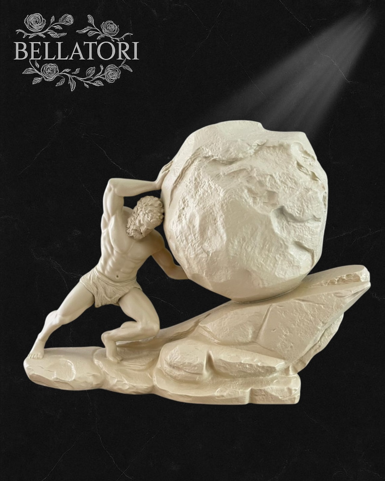 Esculturas Bellatori Facebook ad: Sísifo é a personificação do esforço eterno