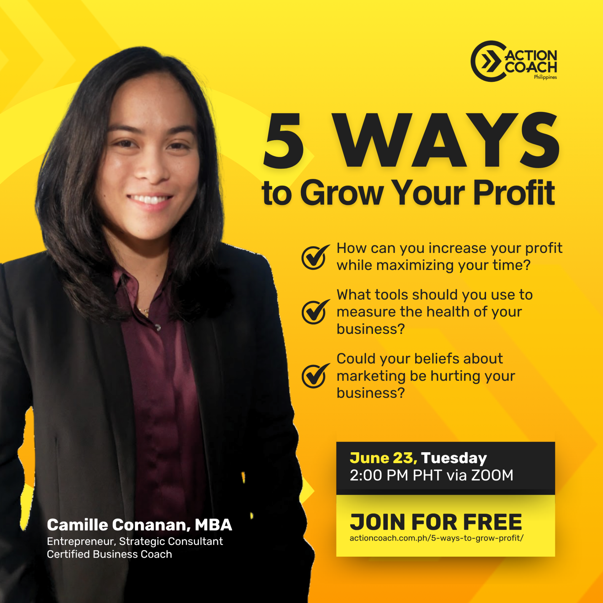 ActionCOACH Philippines Facebook ad