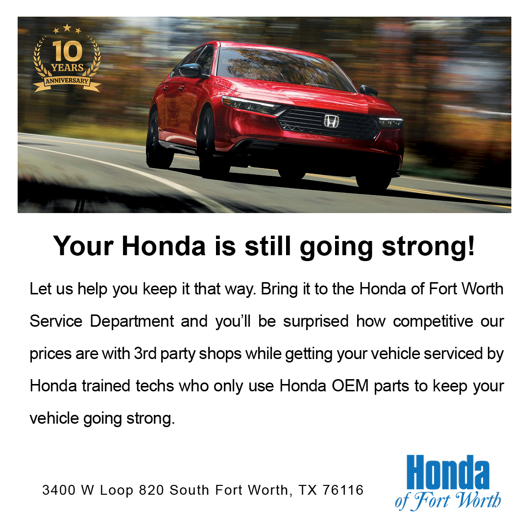Honda of Fort Worth Facebook ad: Honda of Fort Worth Is Here To Help…