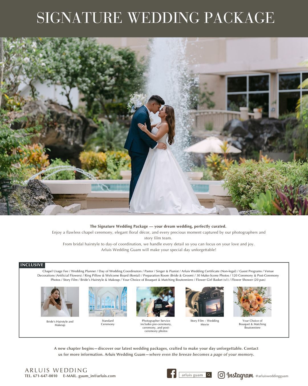 Arluis Wedding Guam Facebook ad: Say I Do in Style with Arluis Wedding…