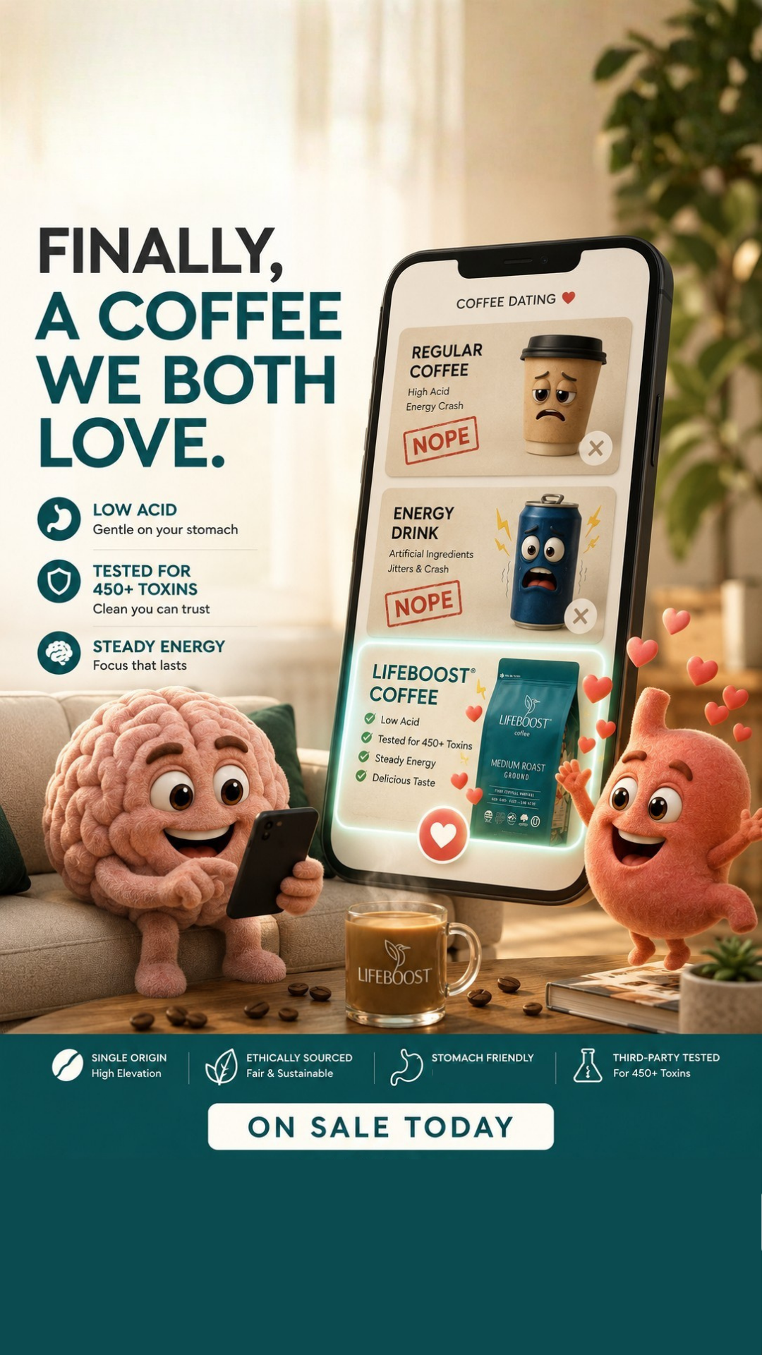 Lifeboost Coffee Facebook ad