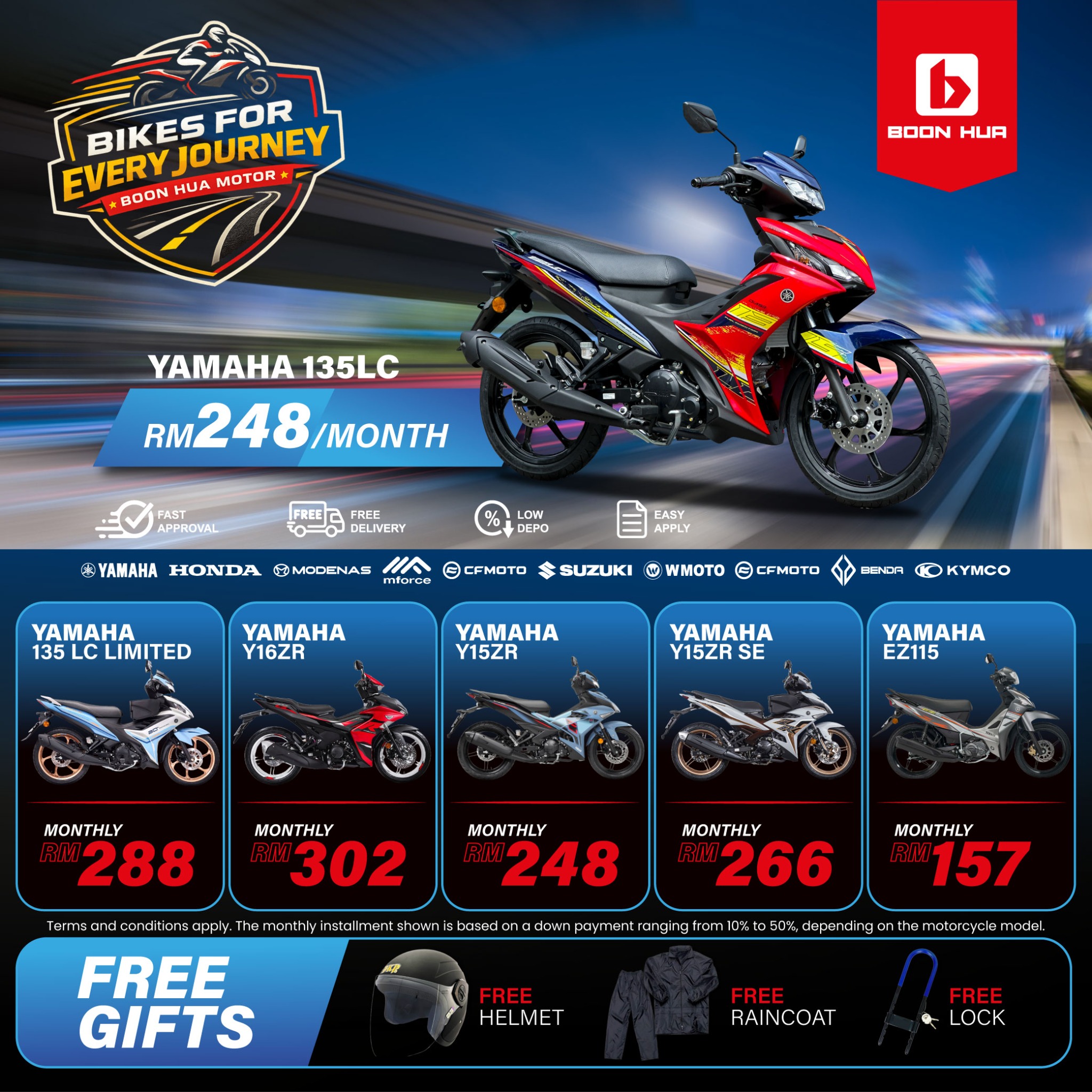 Boon Hua Motor - Putrajaya Presint 14 Facebook ad: Sedang Mencari Motosikal Baharu?
