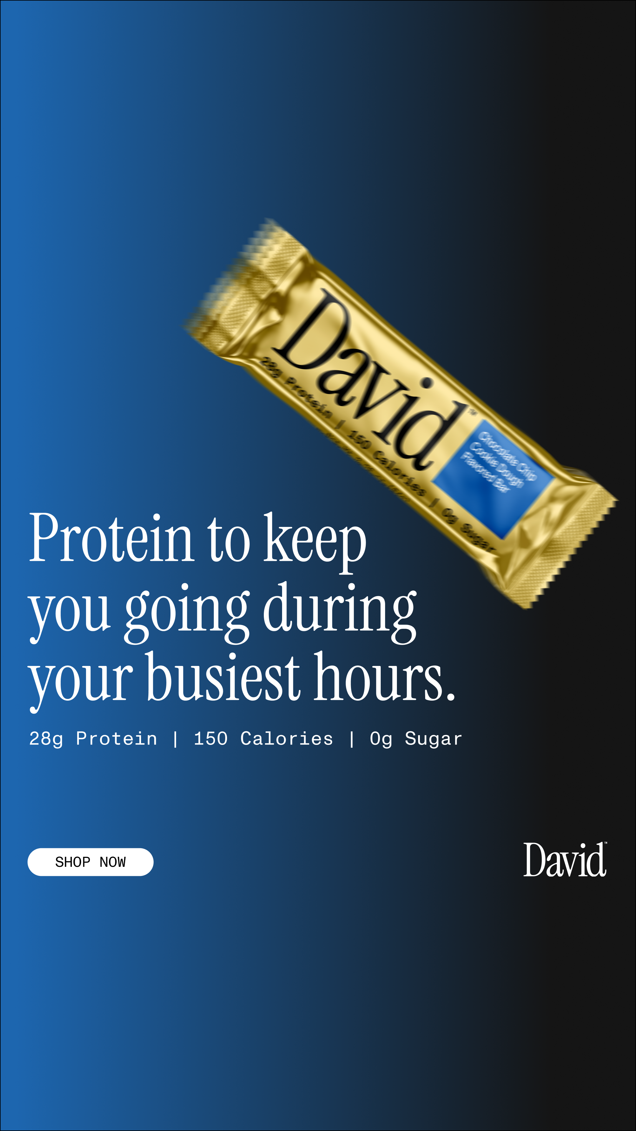 David Protein Facebook ad