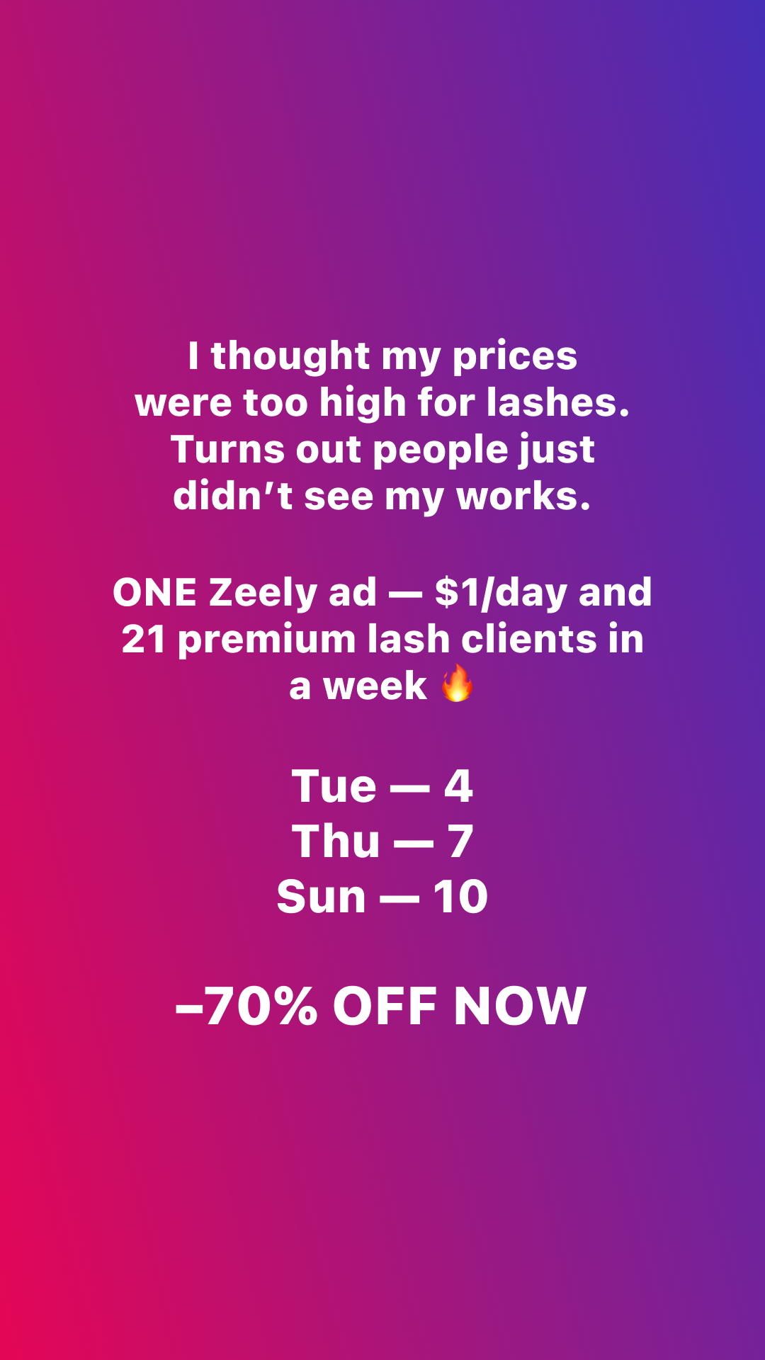 Zeely Facebook ad