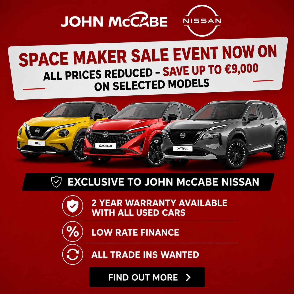 John McCabe Nissan Dundalk & Drogheda Facebook ad