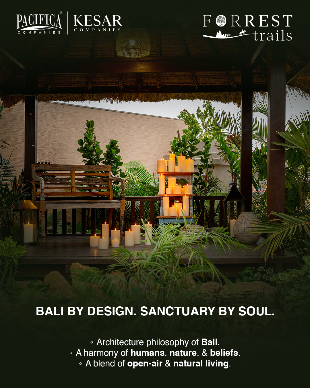 Forrest Trails by Pacifica & Kesar Companies Facebook ad: Many offer Bali themes.