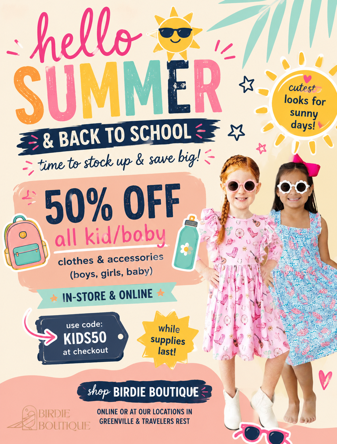 Birdie Boutique Facebook ad