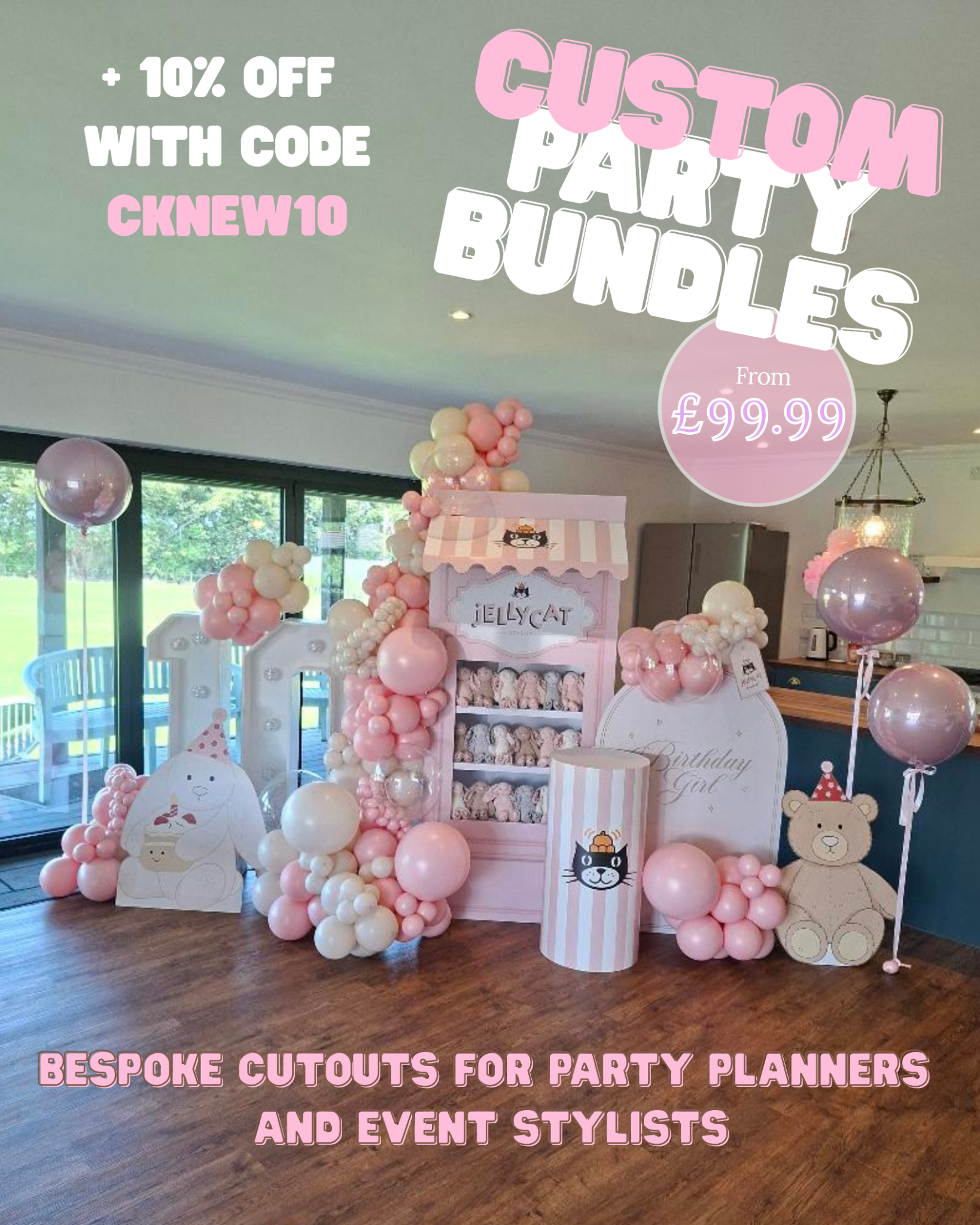 Cardboard Kustomz Facebook ad: Your Clients Deserve Better Than Balloons