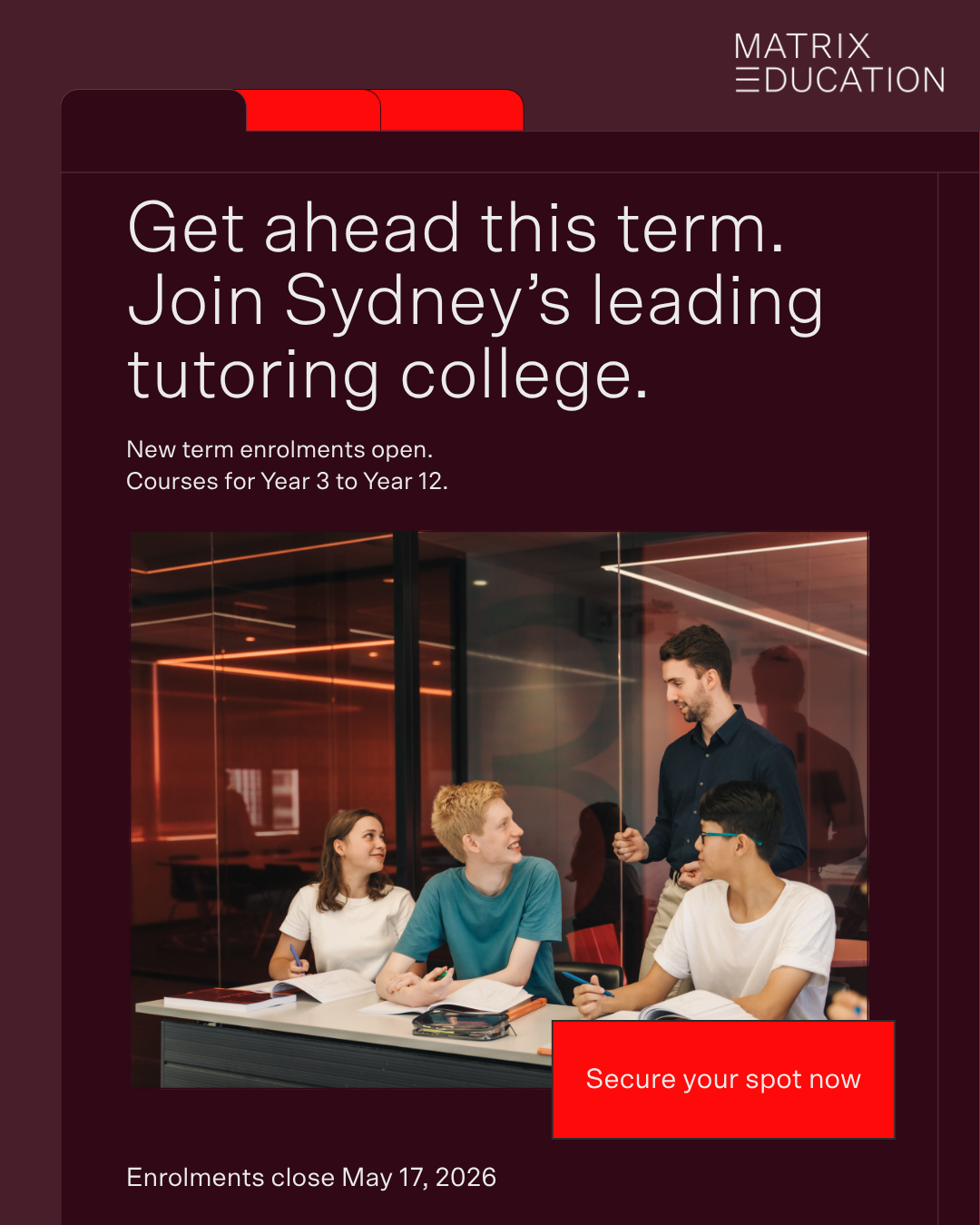 Matrix Education Facebook ad