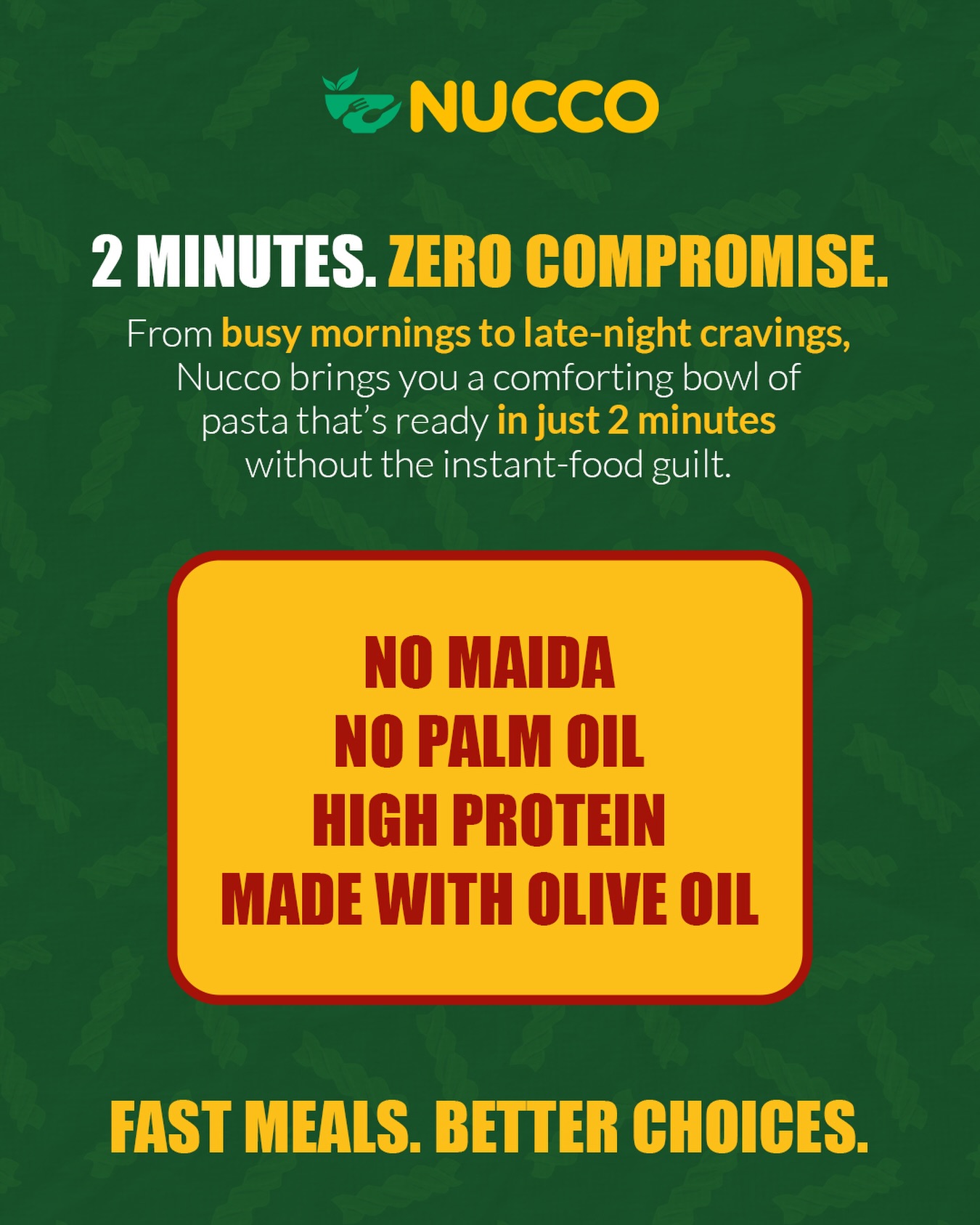 Nucco.co Facebook ad: Busy day? We’ve got dinner sorted.
