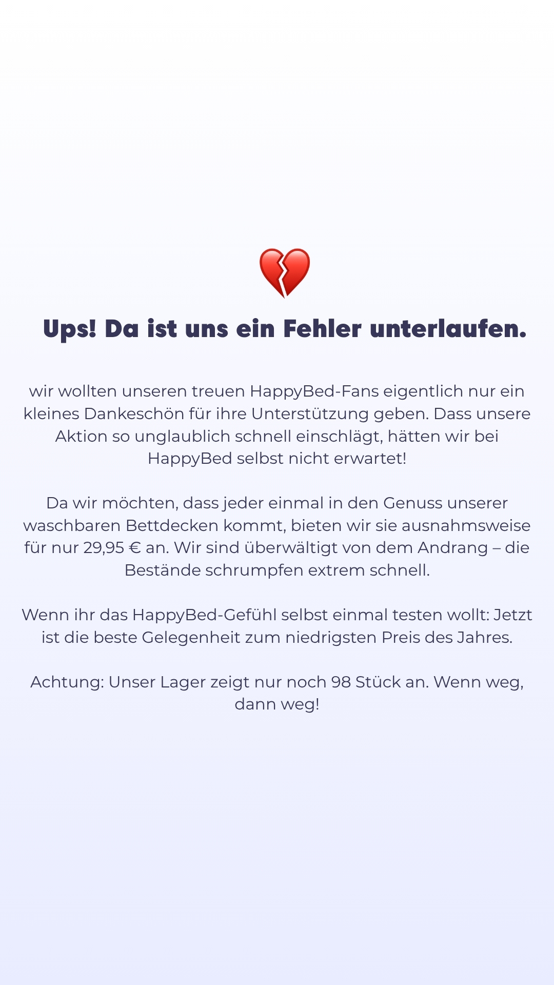 Thehappybed.de Facebook ad