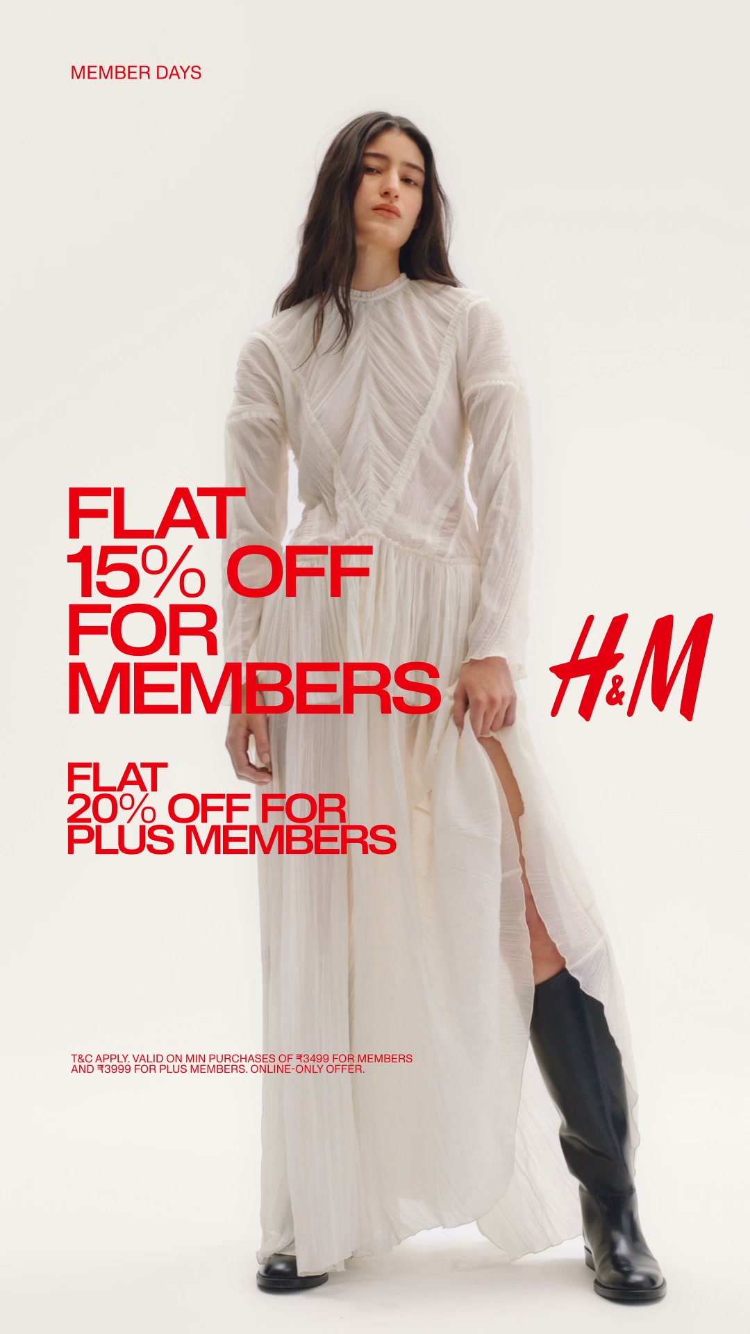 H&M Facebook ad: FLAT 15% OFF FOR MEMBERS