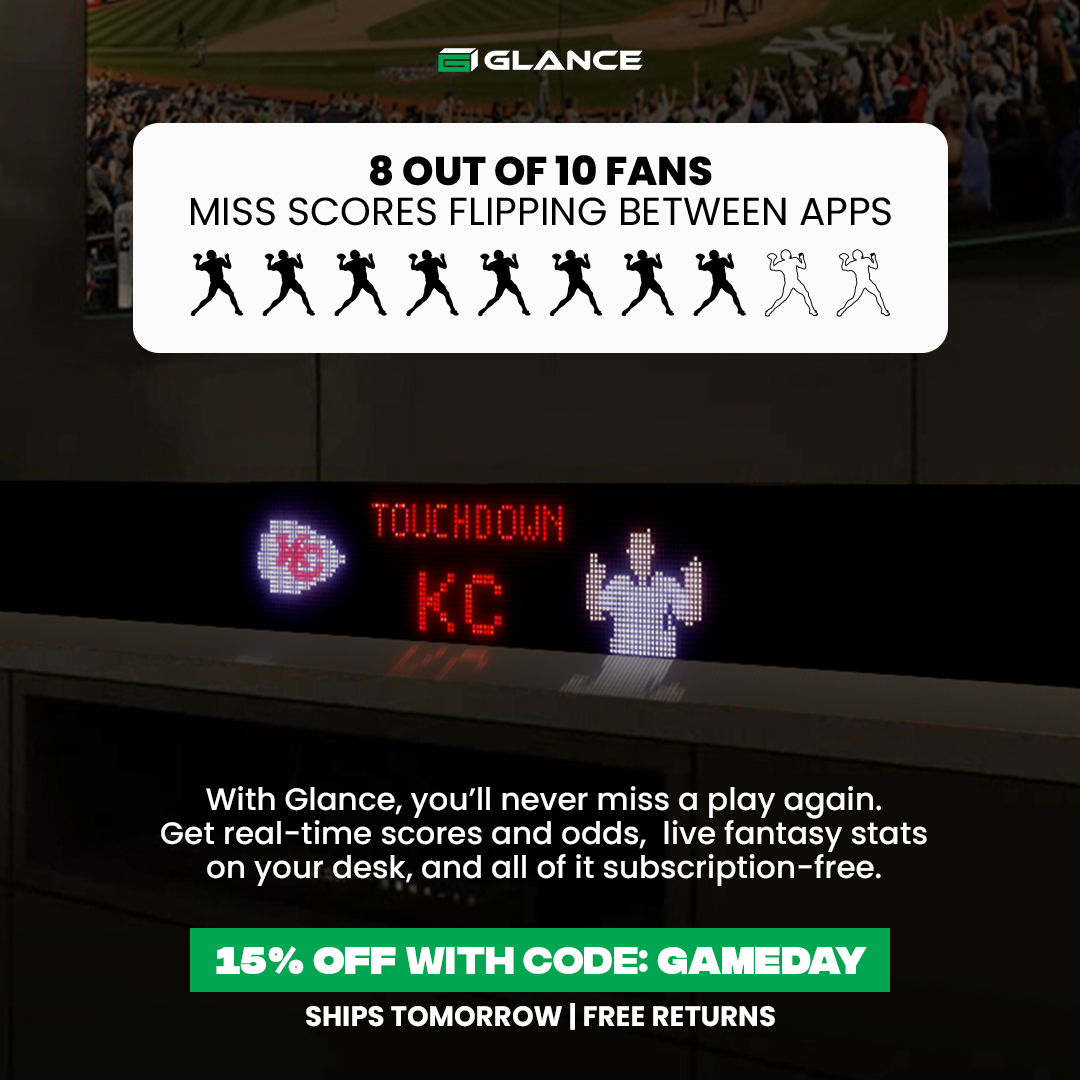 Glance Facebook ad: 15% OFF with code: GAMEDAY