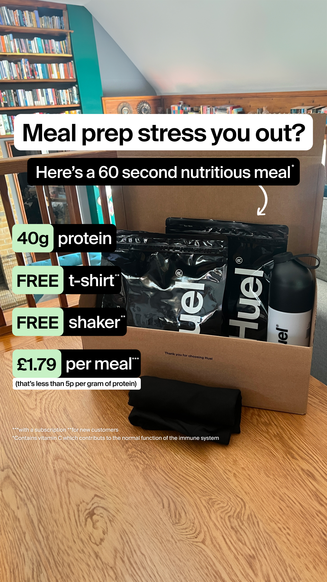 Huel Facebook ad