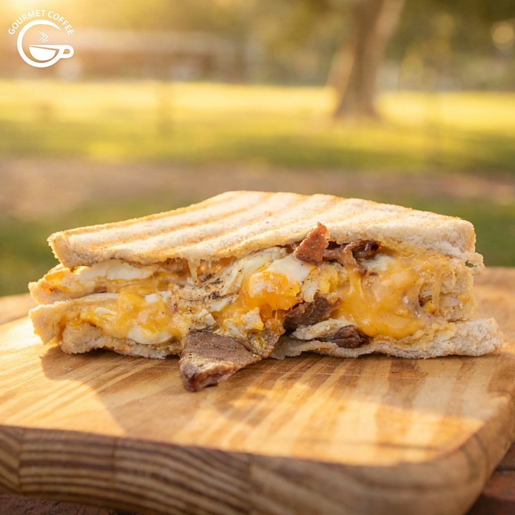 Gourmet Coffee Facebook ad: Start your day the delicious way!