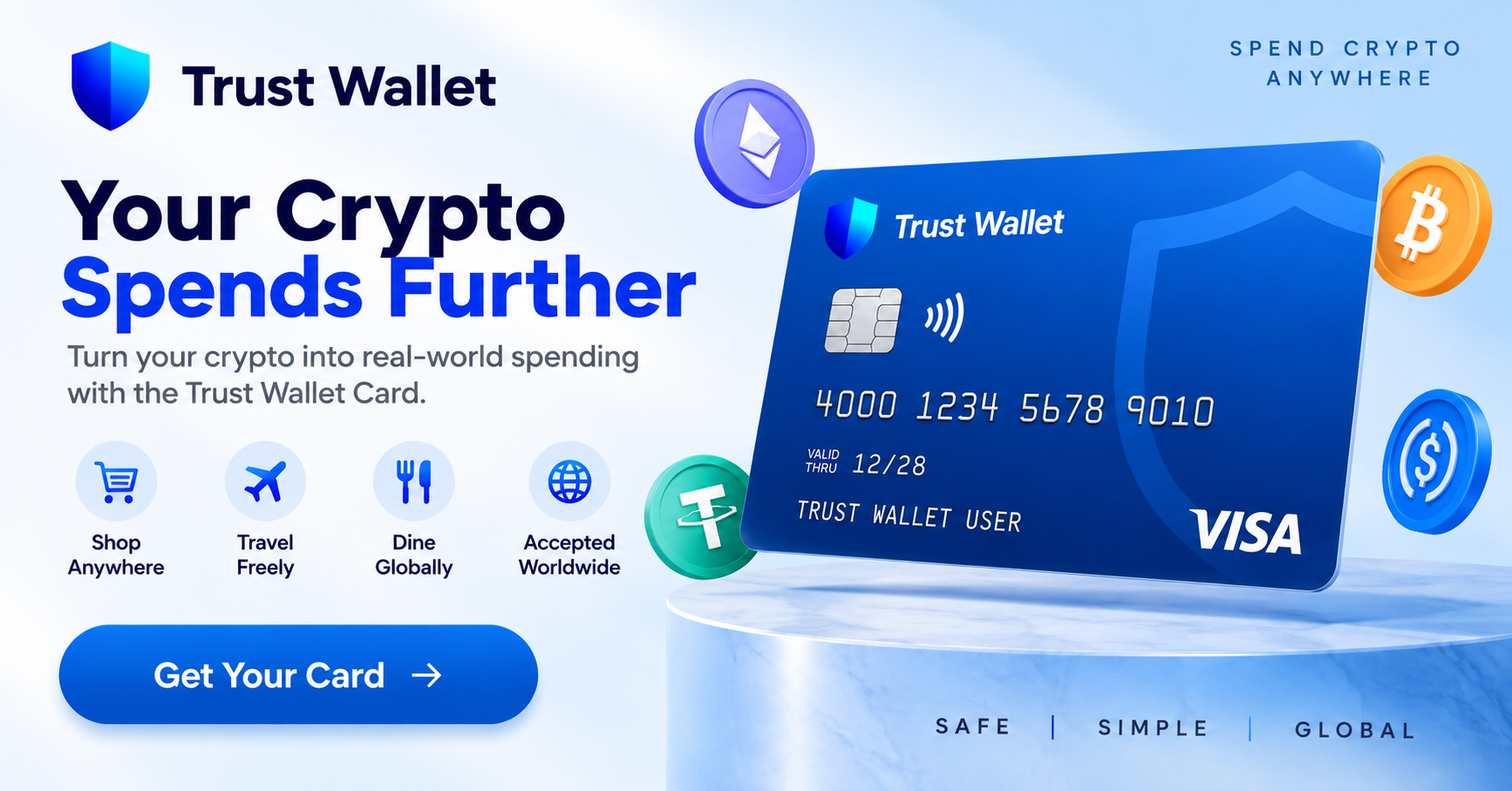 Trust Bills Facebook ad: Crypto Card