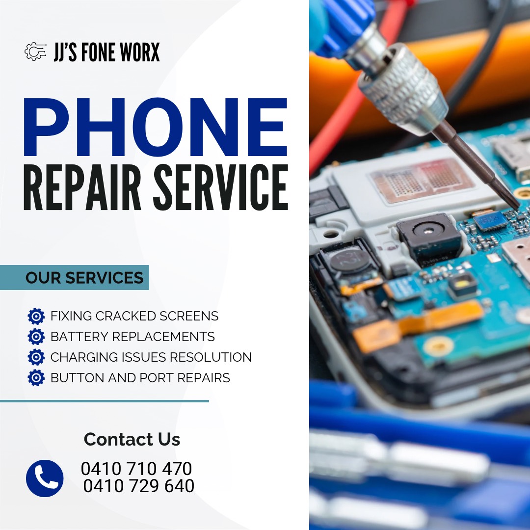 JJ's Fone Worx Facebook ad: 𝗔𝗗𝗘𝗟𝗔𝗜𝗗𝗘 𝗣𝗛𝗢𝗡𝗘 𝗥𝗘𝗣𝗔𝗜𝗥𝗦!