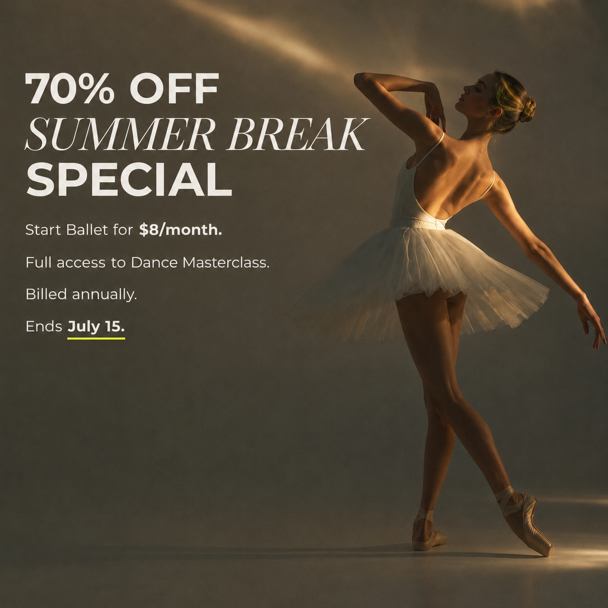 Dance Masterclass Facebook ad