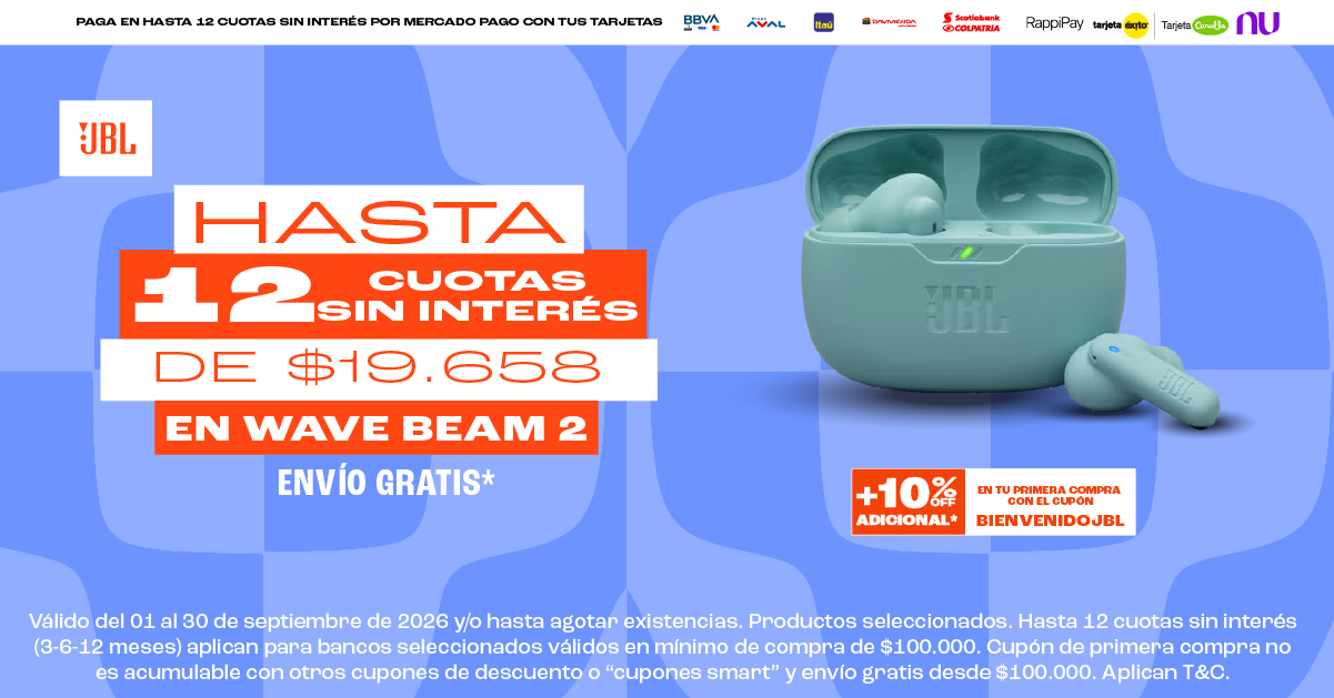 JBL Colombia Facebook ad: Hasta 12 cuotas sin interés*