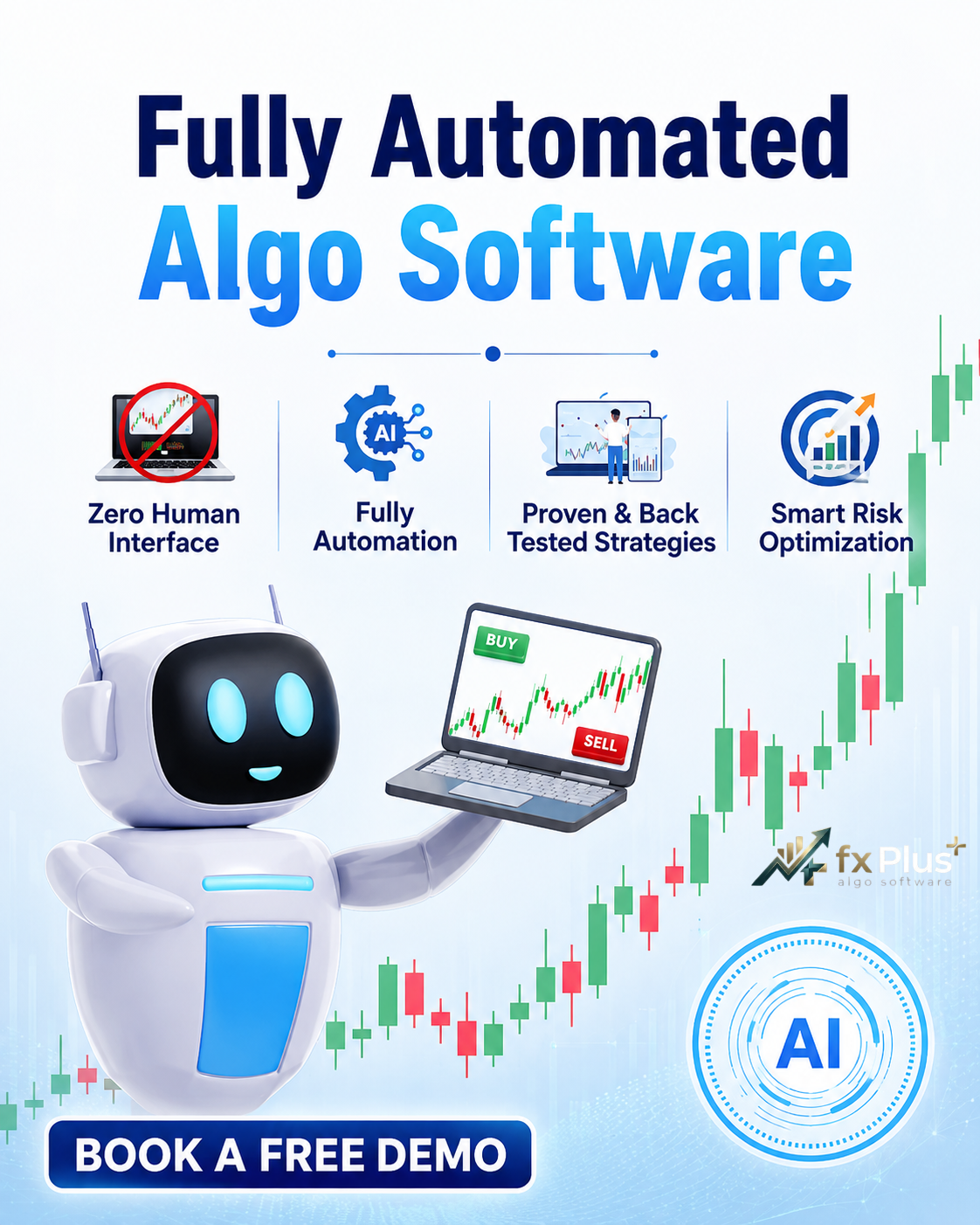 Algostech Facebook ad: Smarter Algorithms. Better Trading Decisions.