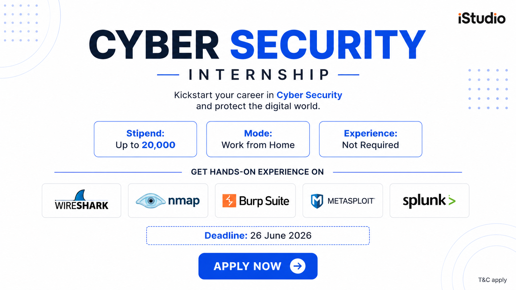 Internship Studio Facebook ad from Jun 6, 2026
