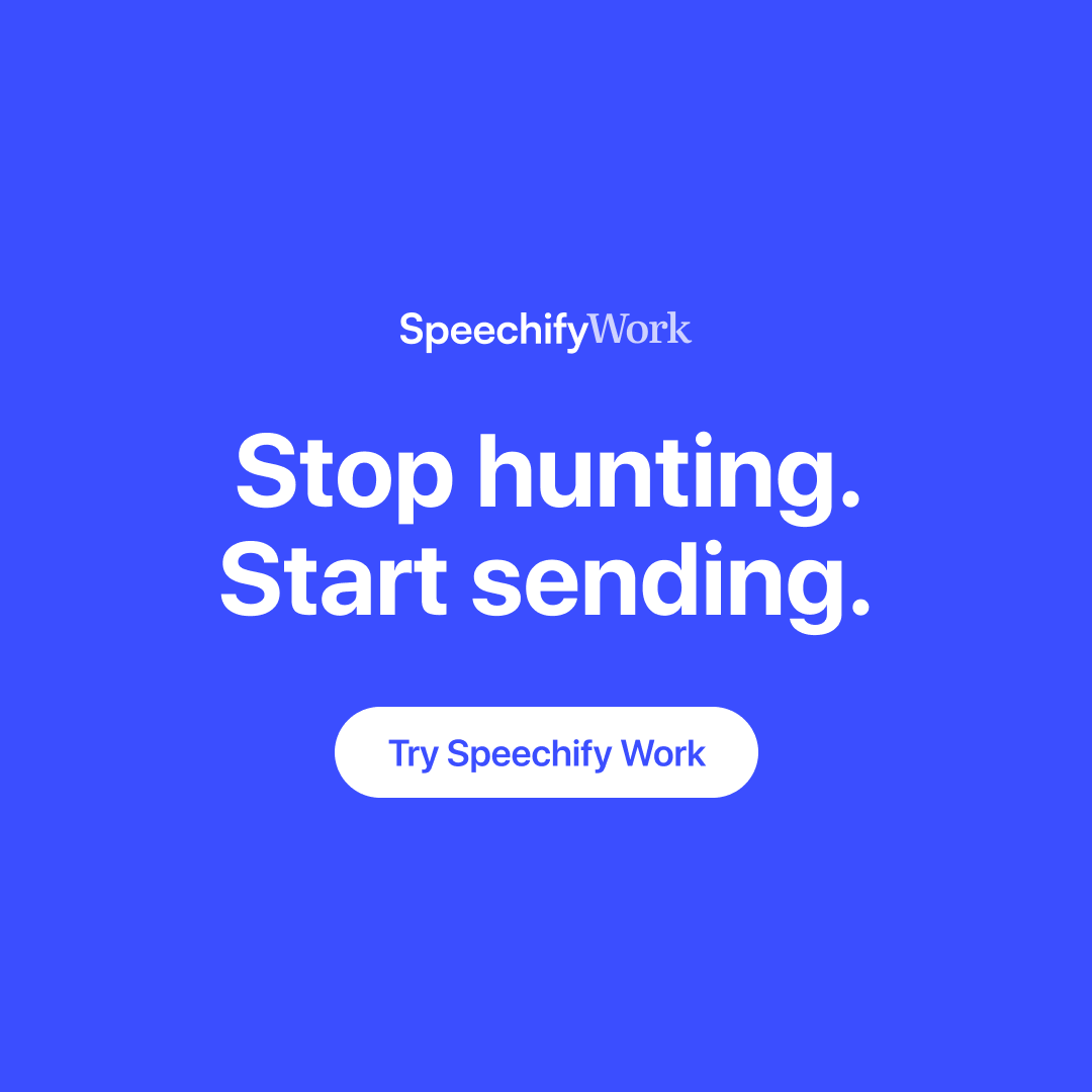 Speechify Facebook ad