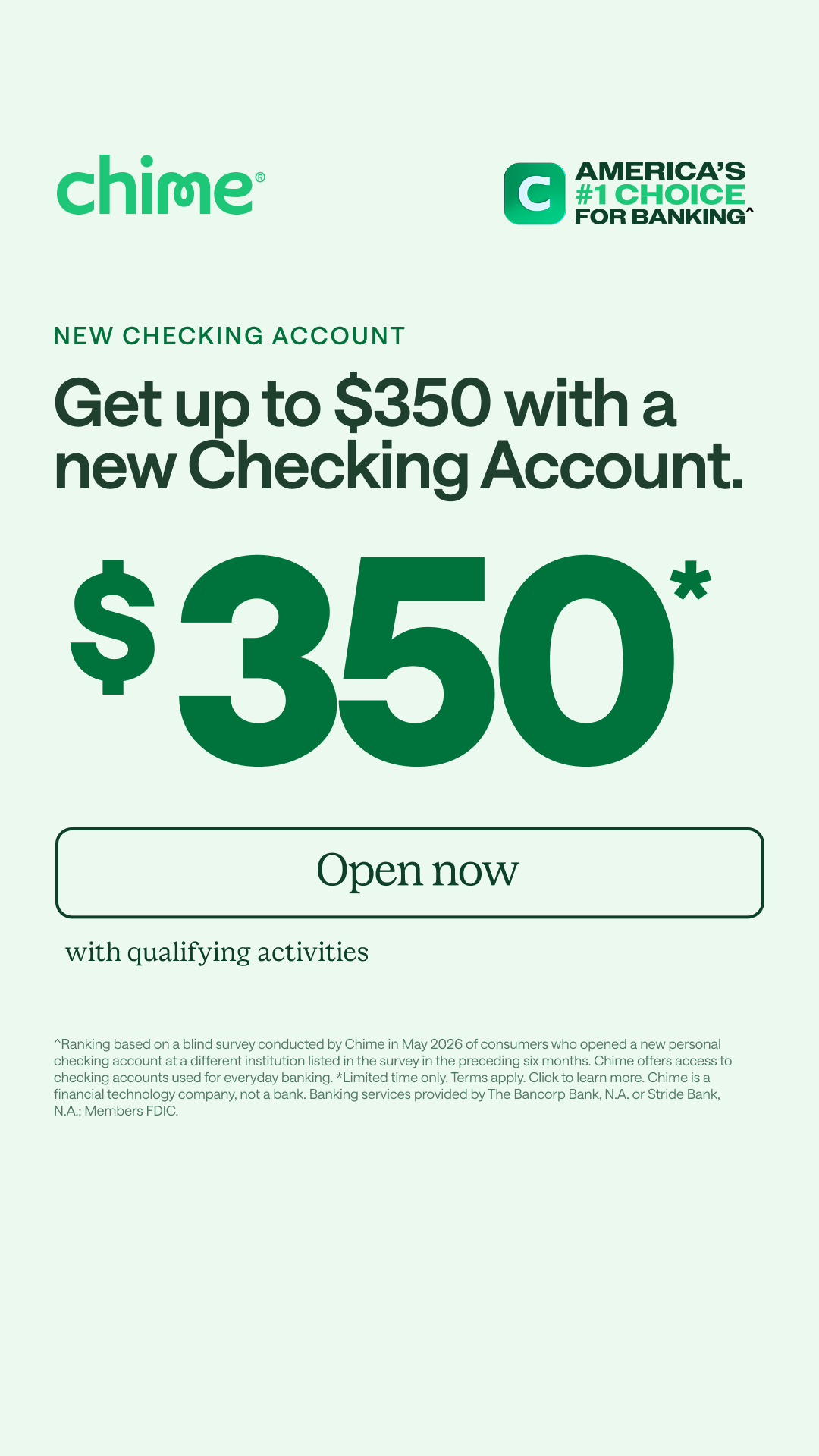 Chime Facebook ad
