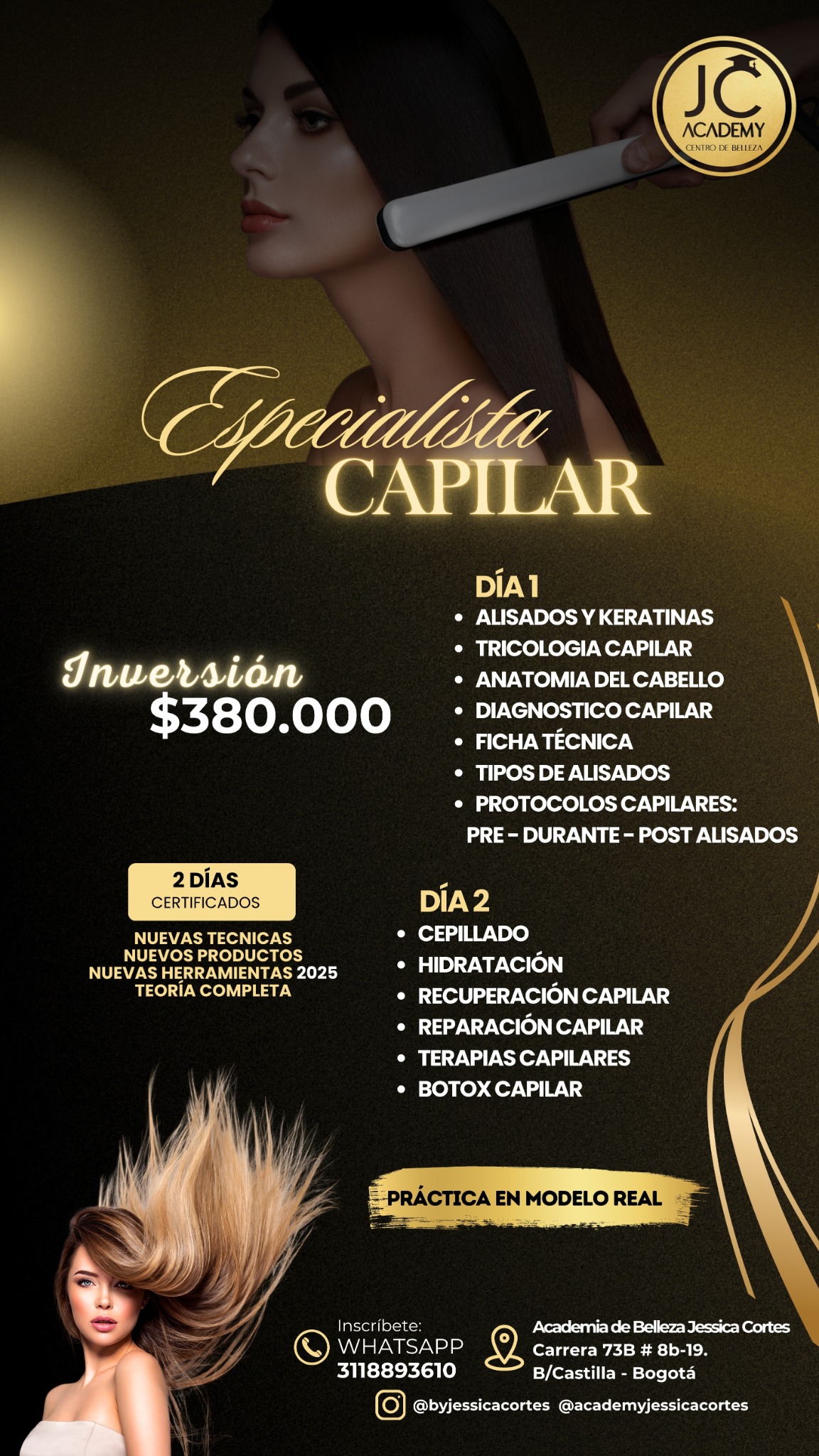 Academia de Belleza By Jessica Cortes Facebook ad from Jul 2, 2026