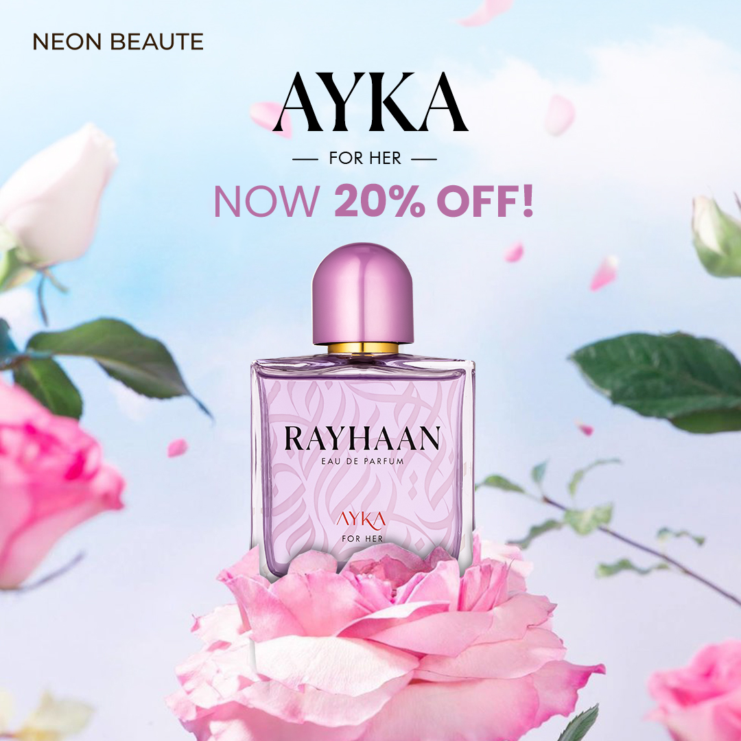 Neon Beaute Facebook ad: AYKA For Her, Only Rs. 2,960 (20% OFF!)