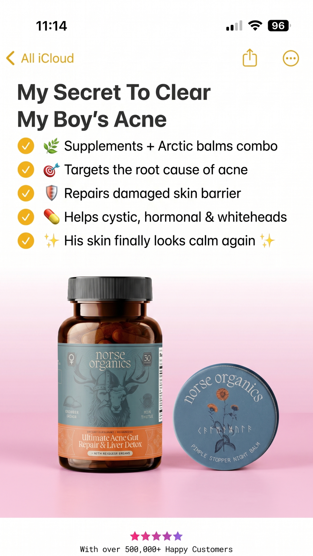 Norse Organics Facebook ad