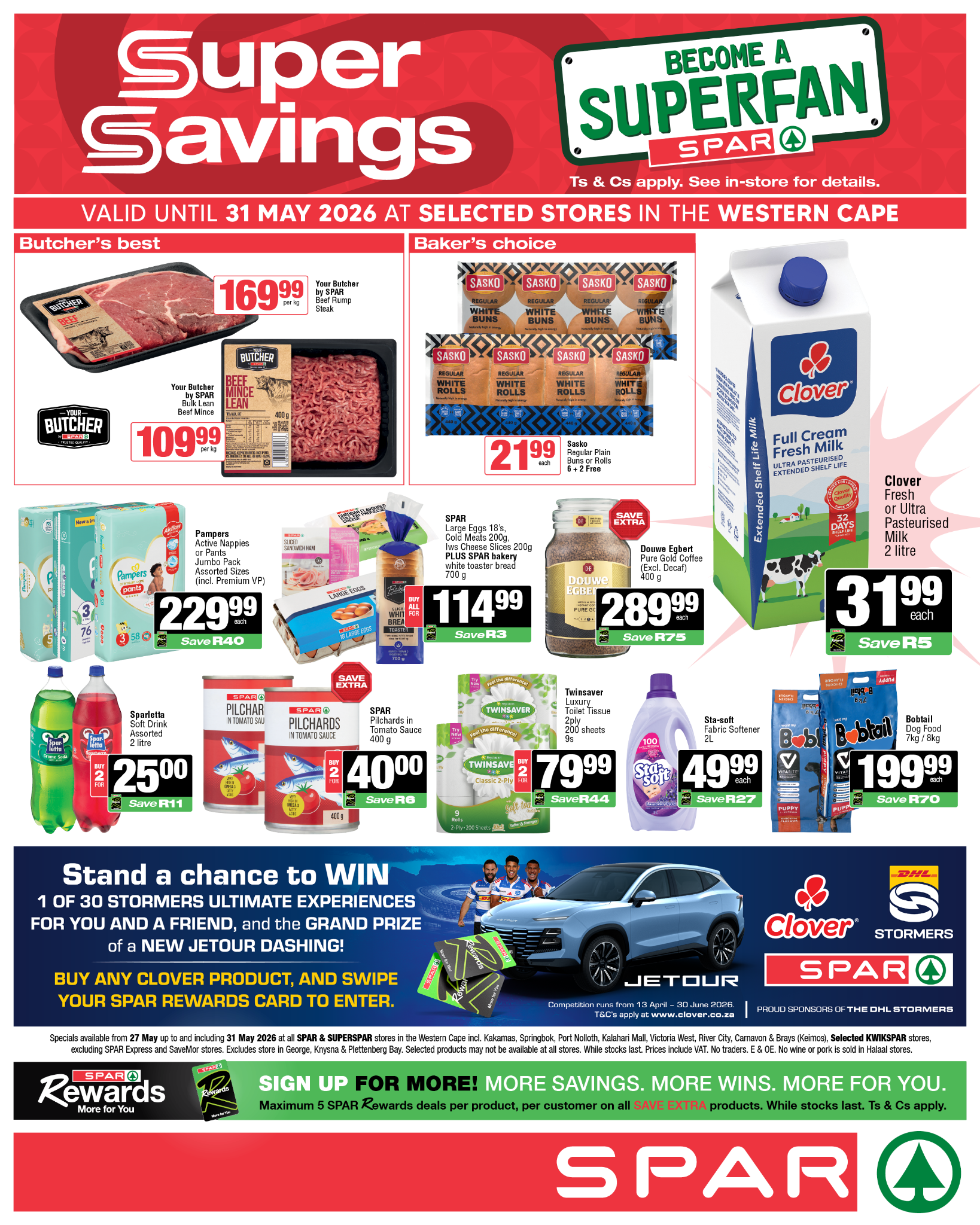 SPAR Western Cape Facebook ad: Become a SUPERFAN and score SUPER SAVINGS!