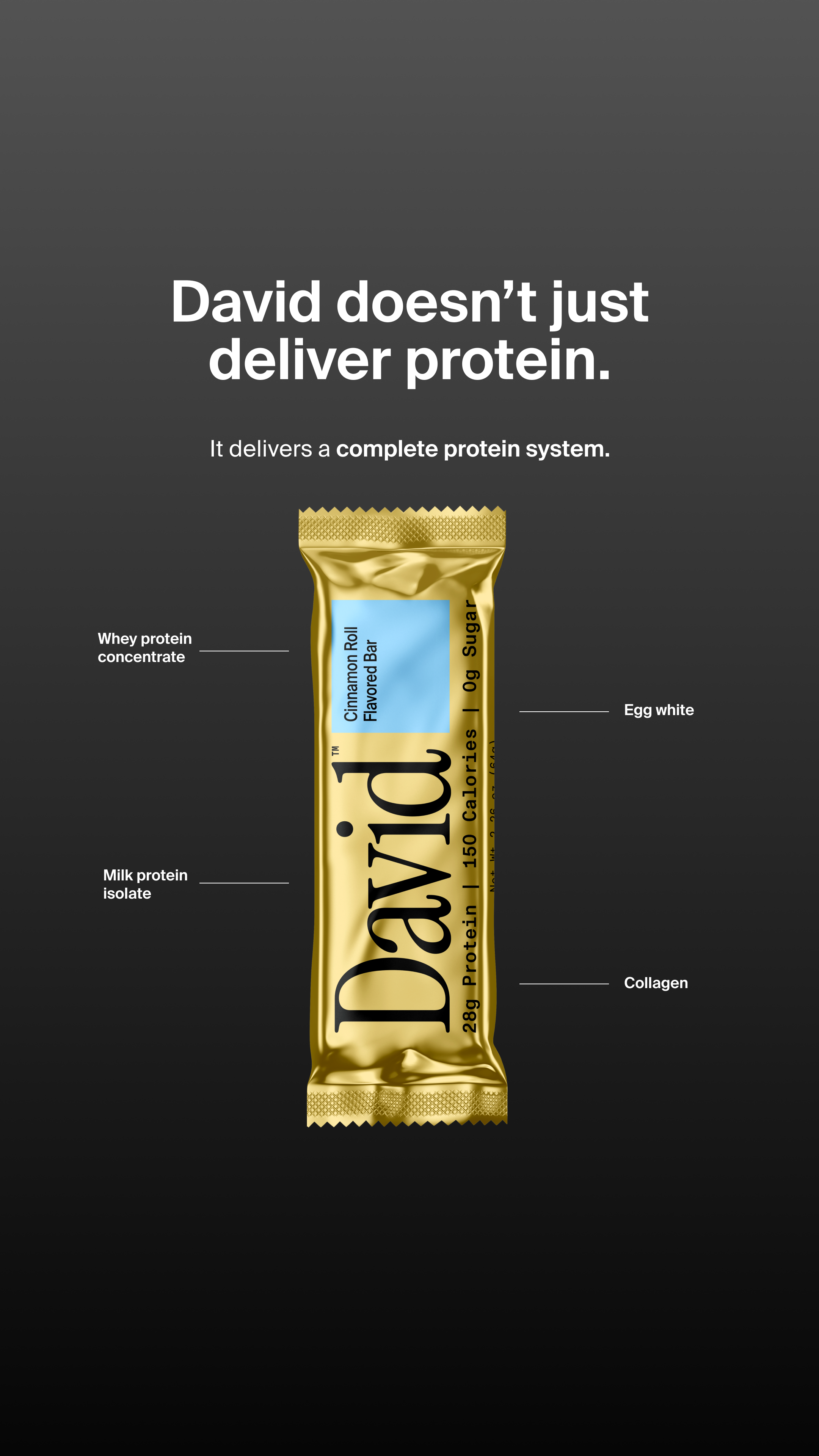 David Protein Facebook ad