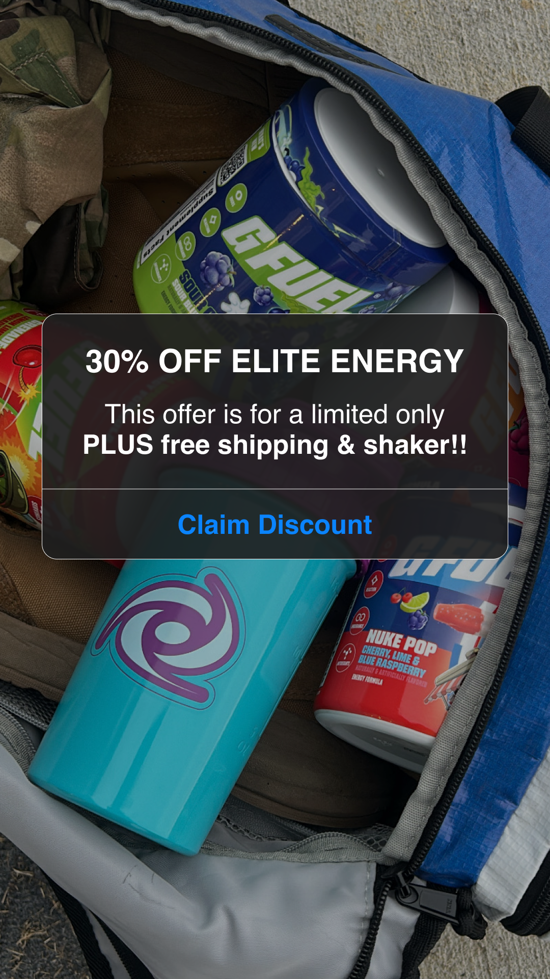 G FUEL Facebook ad