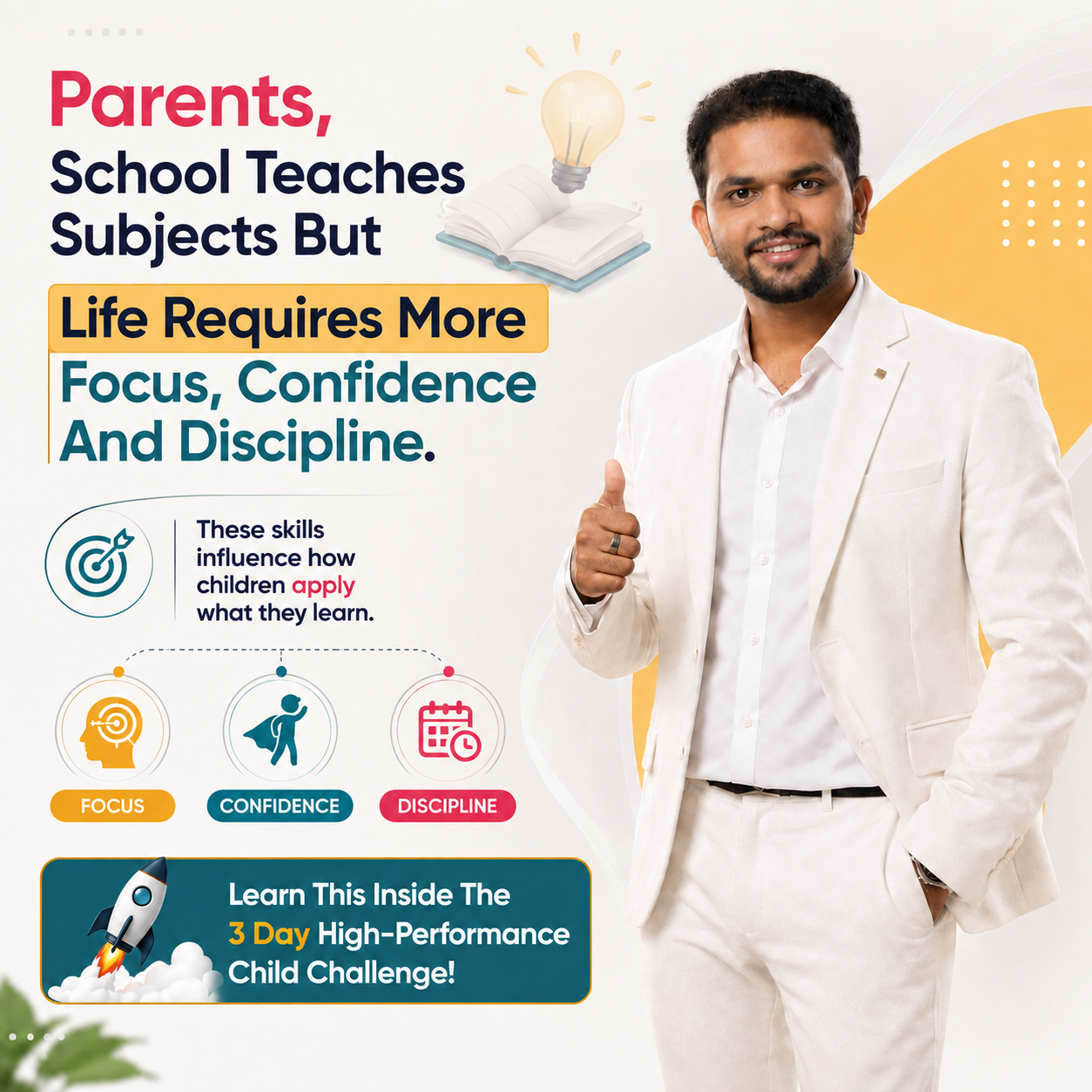 Ritesh Sahu Facebook ad: Join The 3-Day High-Performance Child Challenge Now