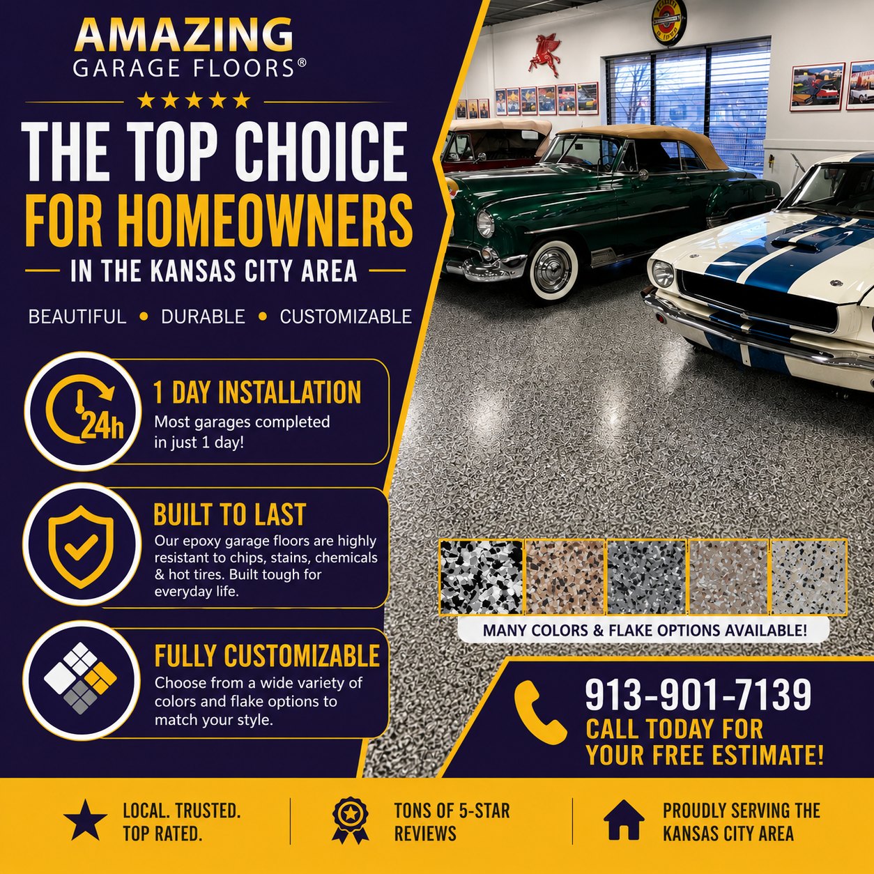Amazing Garage Floors-Kansas City Facebook ad: Your Garage Should Look As Good As The…