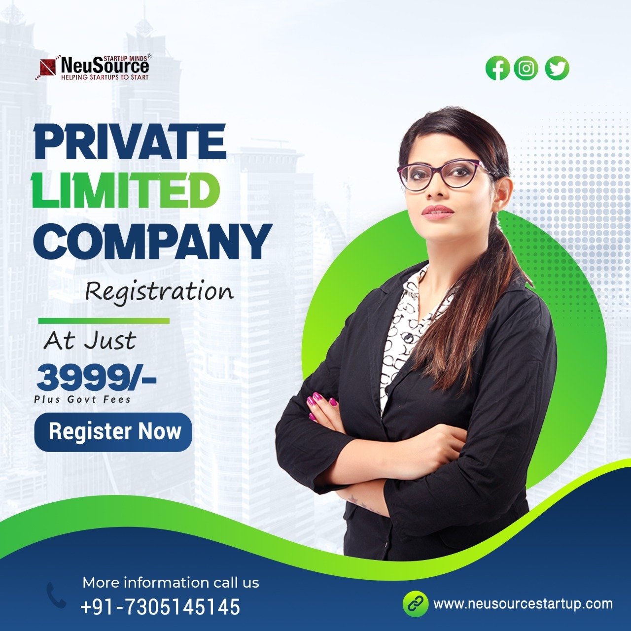 NeuSource Startup Minds India Limited Facebook ad: Call to consult: +91-7305145145